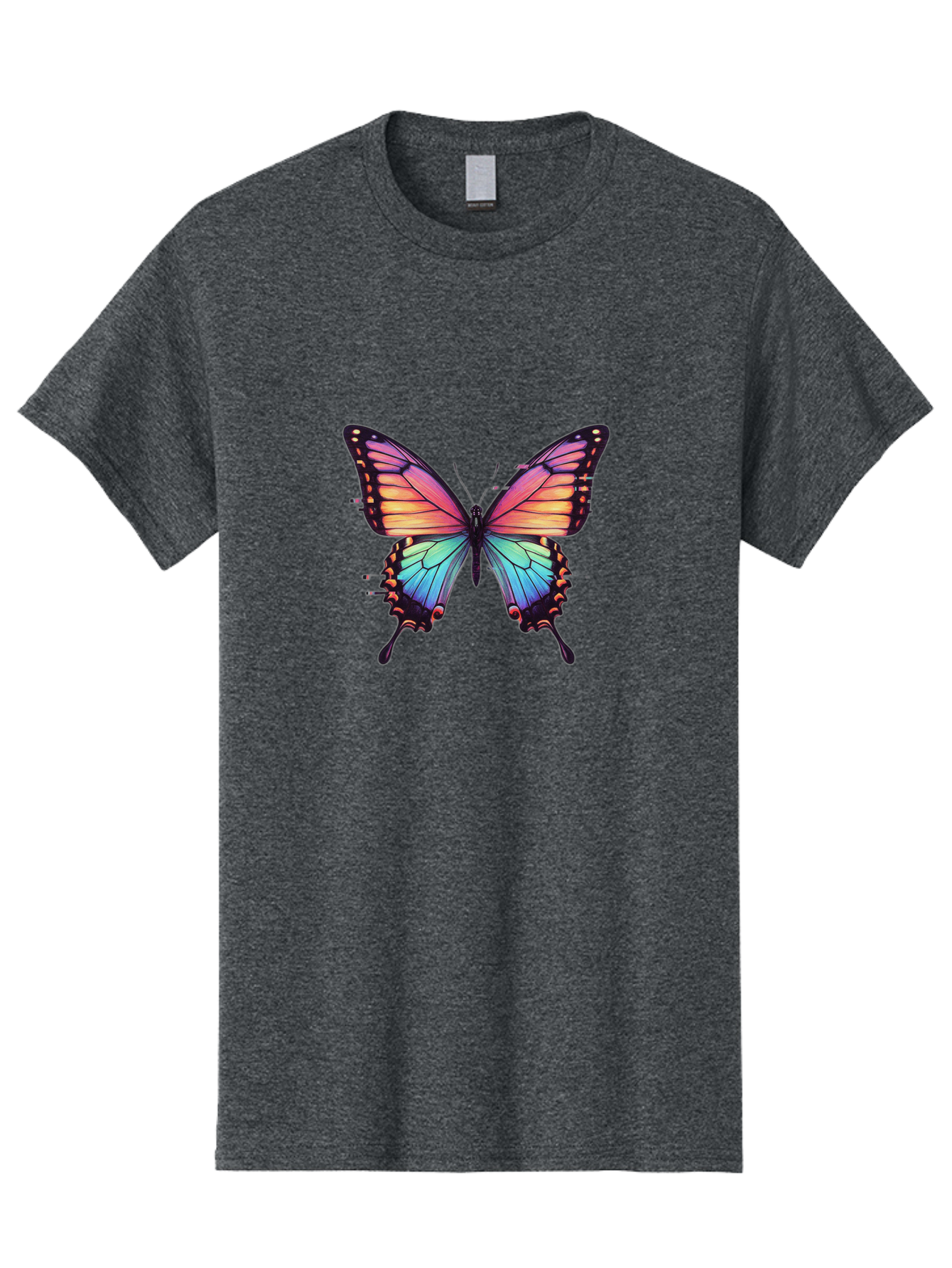 Rainbow-Butterfly Men'S Graphic Tee, 100% Cotton, Comfortable Casual Summer Wear, Machine Washable, Vintage Camera, Old Camera, Antique Camera, Black Camera, Classic Photography, Photography Equipment, Nostalgic Device, Film Camera, Camera Art Bai287