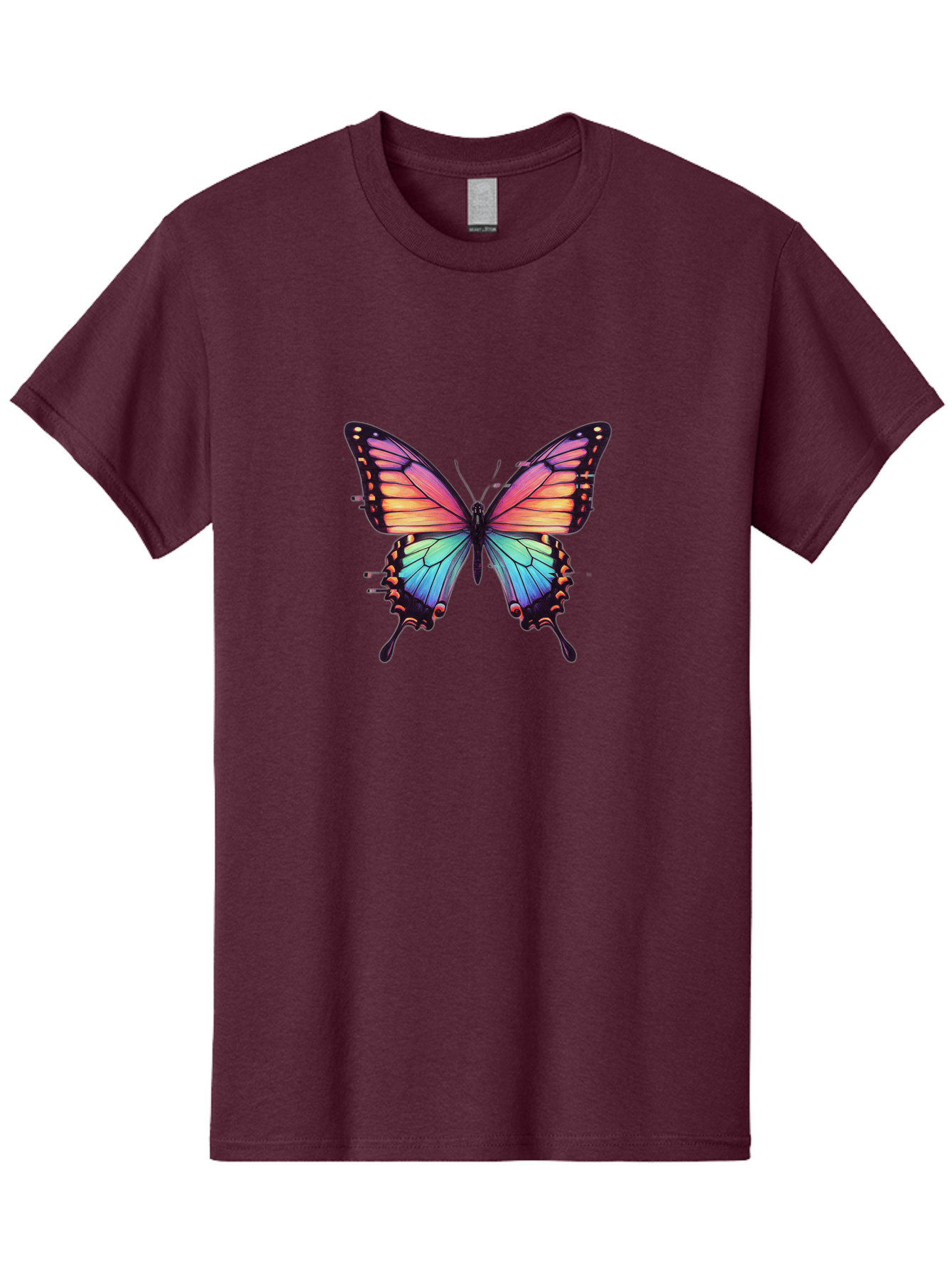 Rainbow-Butterfly Men'S Graphic Tee, 100% Cotton, Comfortable Casual Summer Wear, Machine Washable, Vintage Camera, Old Camera, Antique Camera, Black Camera, Classic Photography, Photography Equipment, Nostalgic Device, Film Camera, Camera Art Bai287