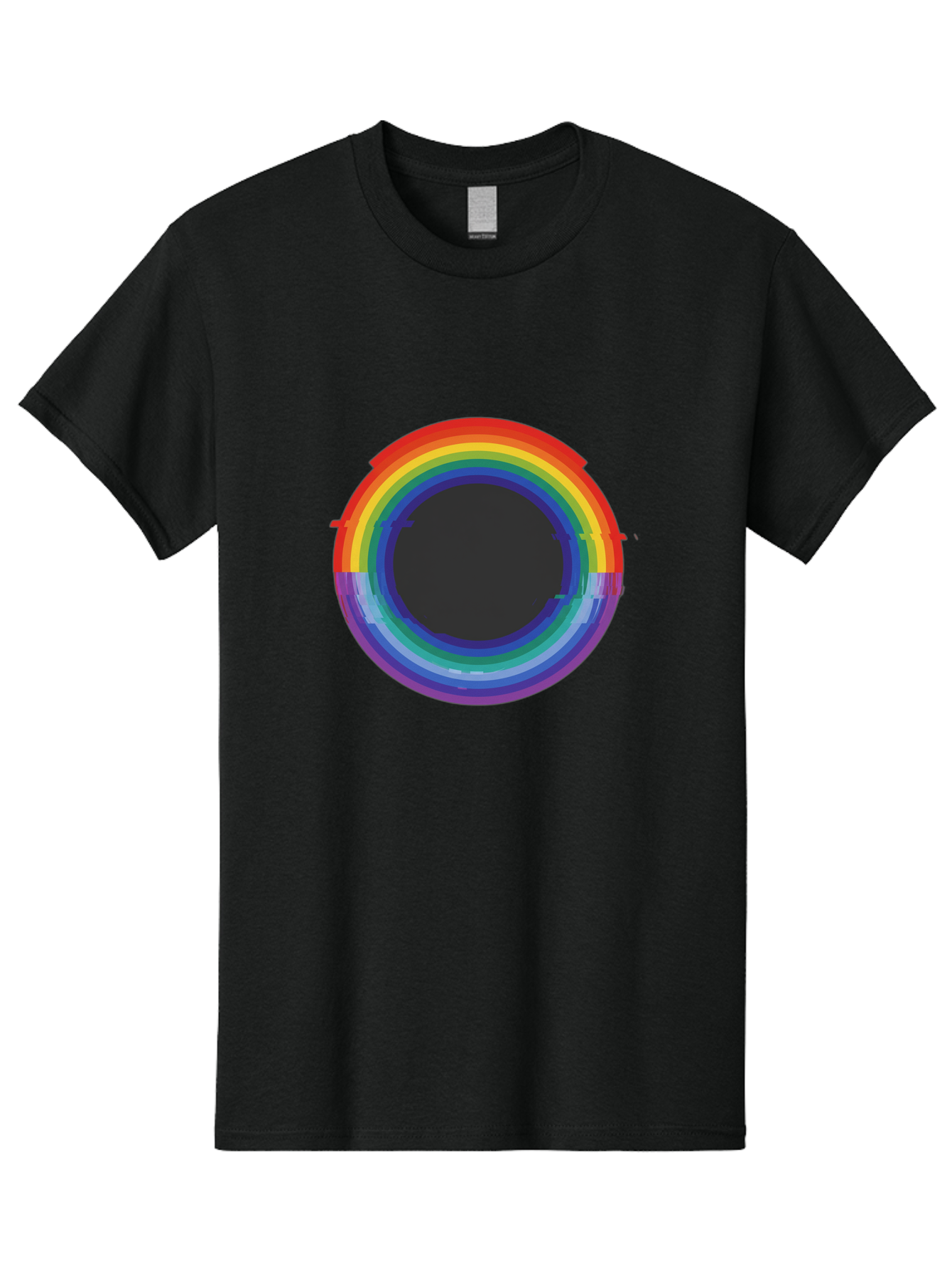 Rainbow-Circle-1 Men'S Graphic Tee, 100% Cotton, Comfortable Casual Summer Wear, Machine Washable, Vintage Camera, Old Camera, Antique Camera, Black Camera, Classic Photography, Photography Equipment, Nostalgic Device, Film Camera, Camera Art Bai288