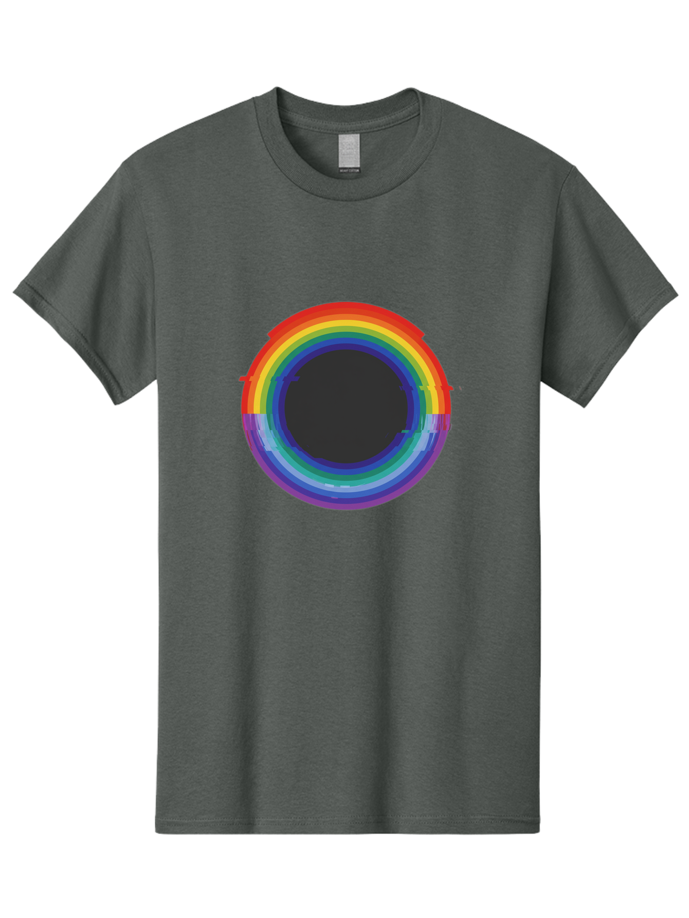 Rainbow-Circle-1 Men'S Graphic Tee, 100% Cotton, Comfortable Casual Summer Wear, Machine Washable, Vintage Camera, Old Camera, Antique Camera, Black Camera, Classic Photography, Photography Equipment, Nostalgic Device, Film Camera, Camera Art Bai288