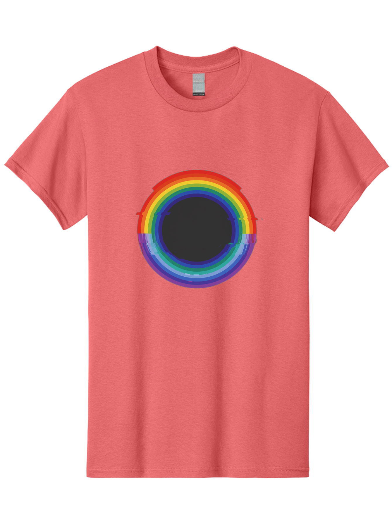 Rainbow-Circle-1 Men'S Graphic Tee, 100% Cotton, Comfortable Casual Summer Wear, Machine Washable, Vintage Camera, Old Camera, Antique Camera, Black Camera, Classic Photography, Photography Equipment, Nostalgic Device, Film Camera, Camera Art Bai288
