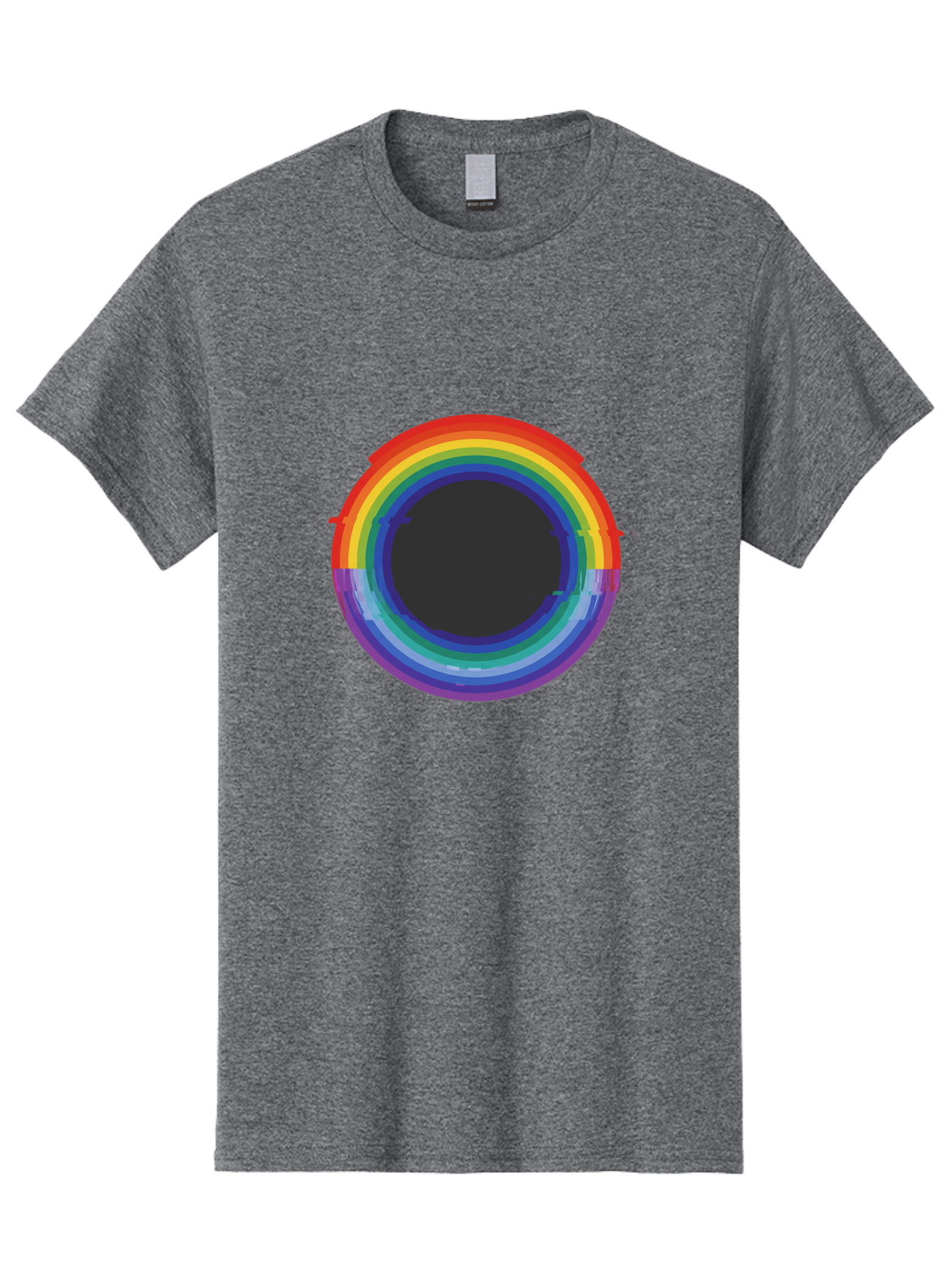 Rainbow-Circle-1 Men'S Graphic Tee, 100% Cotton, Comfortable Casual Summer Wear, Machine Washable, Vintage Camera, Old Camera, Antique Camera, Black Camera, Classic Photography, Photography Equipment, Nostalgic Device, Film Camera, Camera Art Bai288