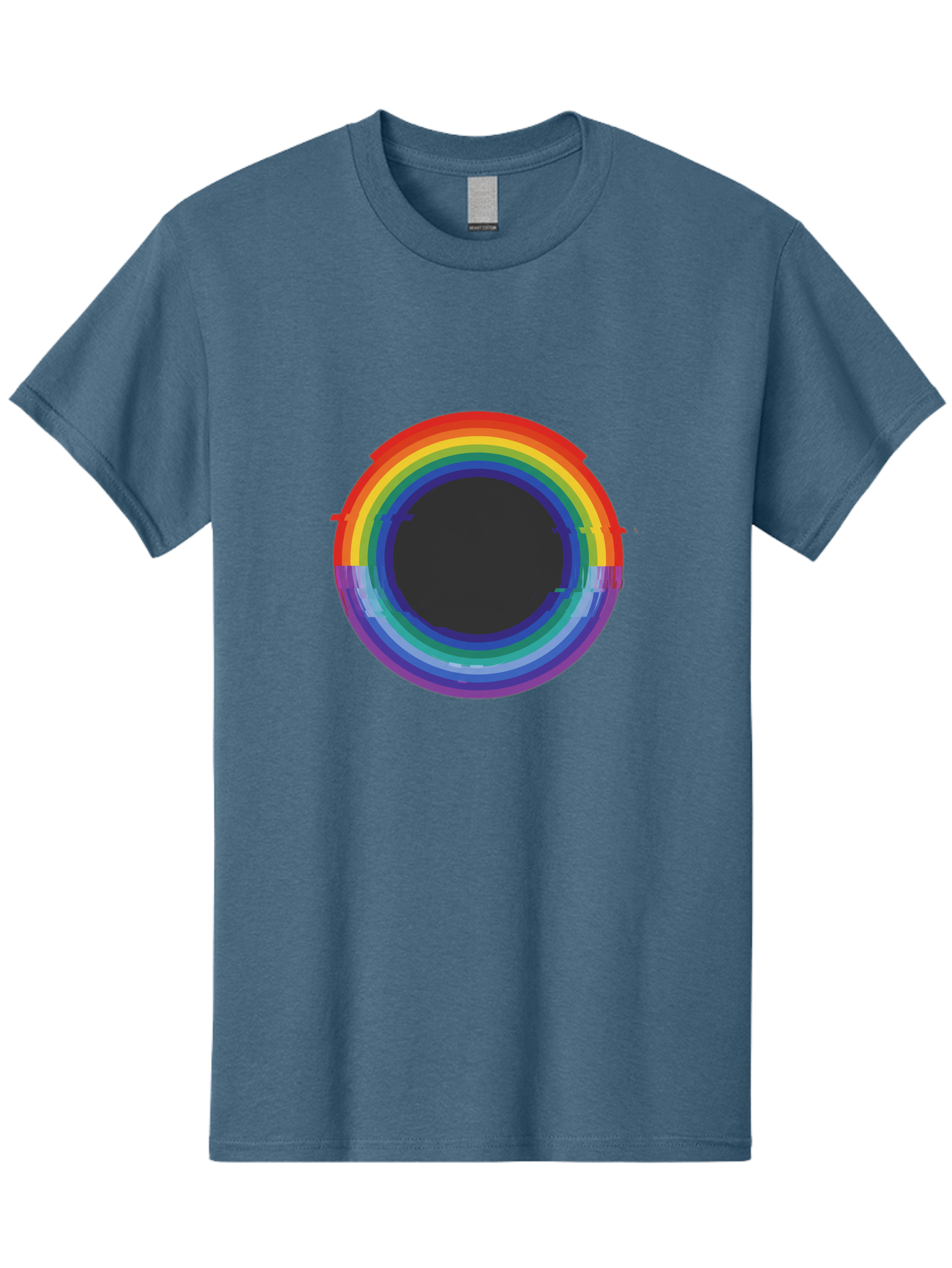 Rainbow-Circle-1 Men'S Graphic Tee, 100% Cotton, Comfortable Casual Summer Wear, Machine Washable, Vintage Camera, Old Camera, Antique Camera, Black Camera, Classic Photography, Photography Equipment, Nostalgic Device, Film Camera, Camera Art Bai288
