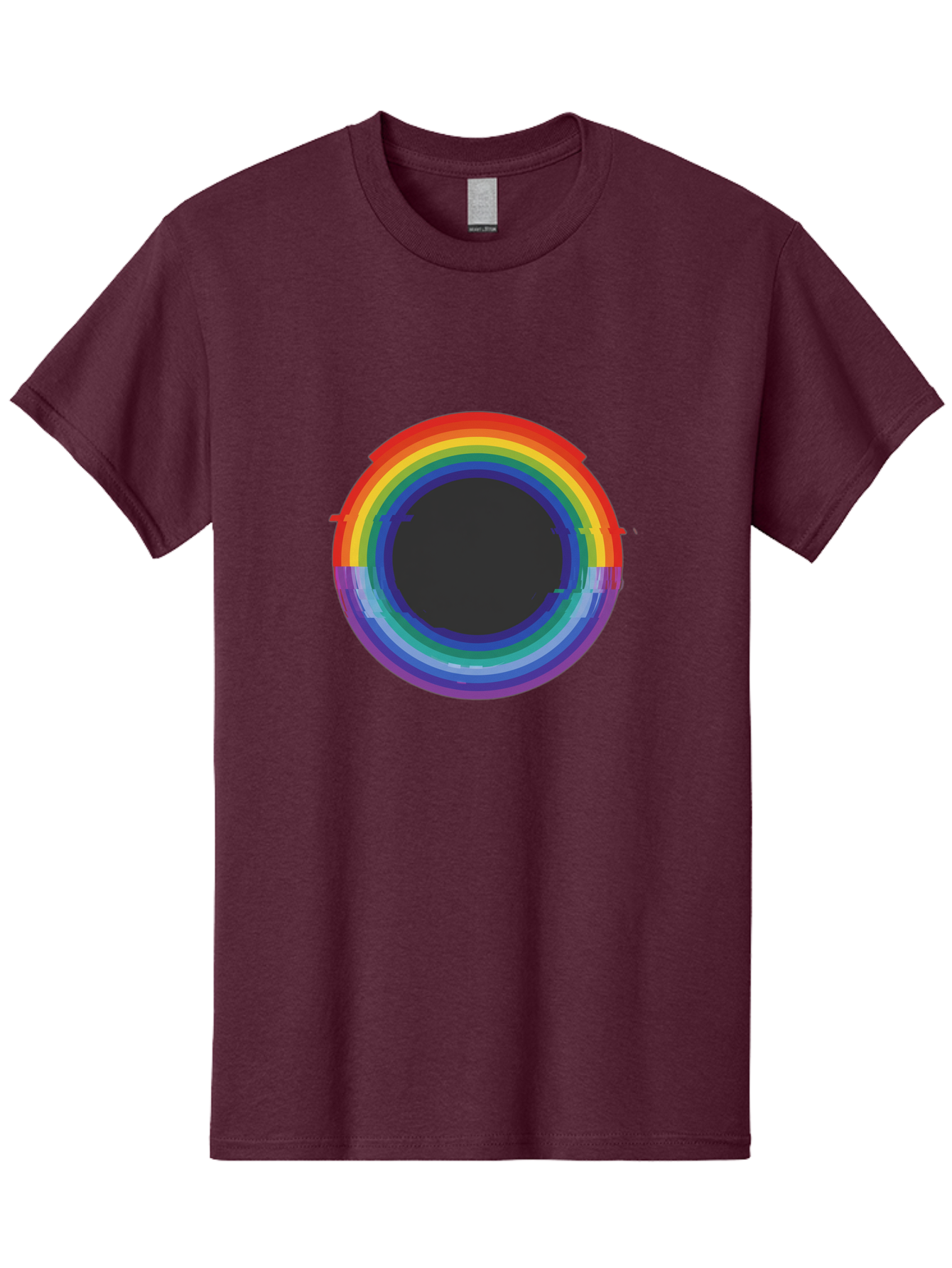 Rainbow-Circle-1 Men'S Graphic Tee, 100% Cotton, Comfortable Casual Summer Wear, Machine Washable, Vintage Camera, Old Camera, Antique Camera, Black Camera, Classic Photography, Photography Equipment, Nostalgic Device, Film Camera, Camera Art Bai288