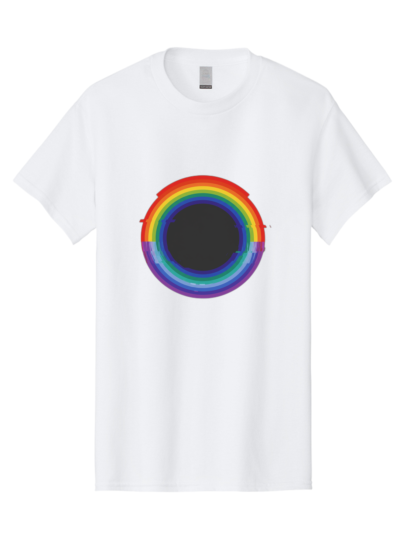 Rainbow-Circle-1 Men'S Graphic Tee, 100% Cotton, Comfortable Casual Summer Wear, Machine Washable, Vintage Camera, Old Camera, Antique Camera, Black Camera, Classic Photography, Photography Equipment, Nostalgic Device, Film Camera, Camera Art Bai288