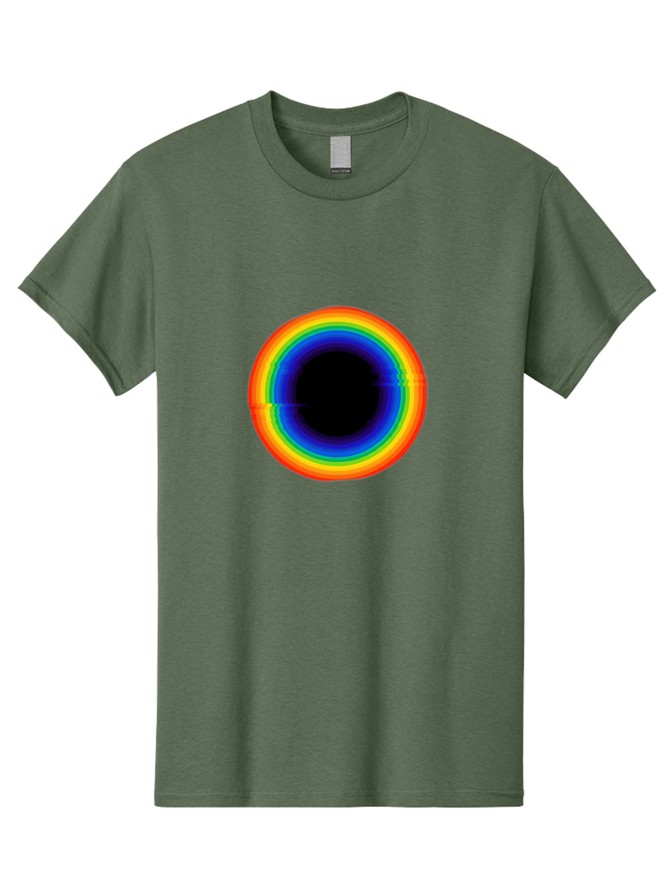 Rainbow-Circle-2 Men'S Graphic Tee, 100% Cotton, Comfortable Casual Summer Wear, Machine Washable, Vintage Camera, Old Camera, Antique Camera, Black Camera, Classic Photography, Photography Equipment, Nostalgic Device, Film Camera, Camera Art Bai289