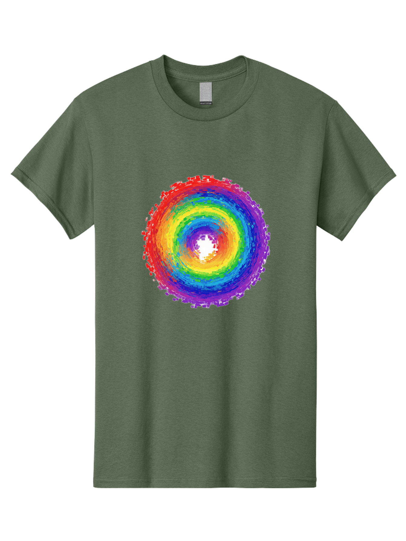 Rainbow-Circle-3 Men'S Graphic Tee, 100% Cotton, Comfortable Casual Summer Wear, Machine Washable, Vintage Camera, Old Camera, Antique Camera, Black Camera, Classic Photography, Photography Equipment, Nostalgic Device, Film Camera, Camera Art Bai290