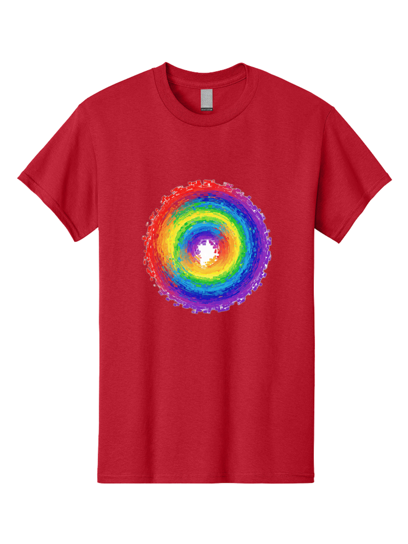 Rainbow-Circle-3 Men'S Graphic Tee, 100% Cotton, Comfortable Casual Summer Wear, Machine Washable, Vintage Camera, Old Camera, Antique Camera, Black Camera, Classic Photography, Photography Equipment, Nostalgic Device, Film Camera, Camera Art Bai290