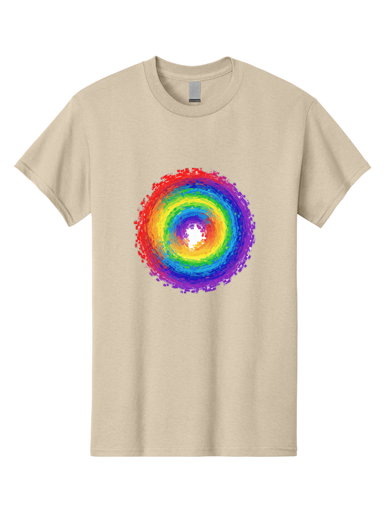 Rainbow-Circle-3 Men'S Graphic Tee, 100% Cotton, Comfortable Casual Summer Wear, Machine Washable, Vintage Camera, Old Camera, Antique Camera, Black Camera, Classic Photography, Photography Equipment, Nostalgic Device, Film Camera, Camera Art Bai290
