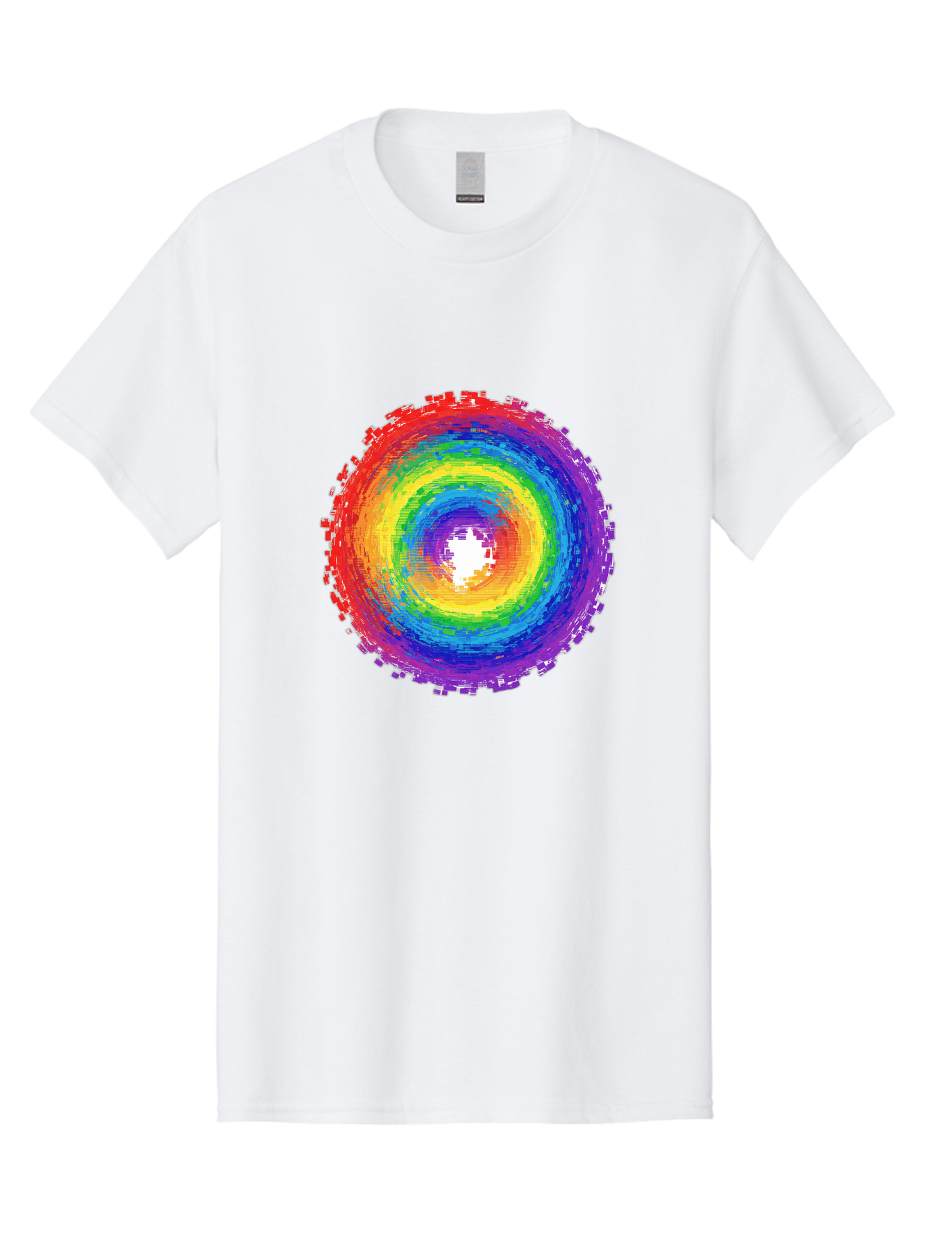 Rainbow-Circle-3 Men'S Graphic Tee, 100% Cotton, Comfortable Casual Summer Wear, Machine Washable, Vintage Camera, Old Camera, Antique Camera, Black Camera, Classic Photography, Photography Equipment, Nostalgic Device, Film Camera, Camera Art Bai290