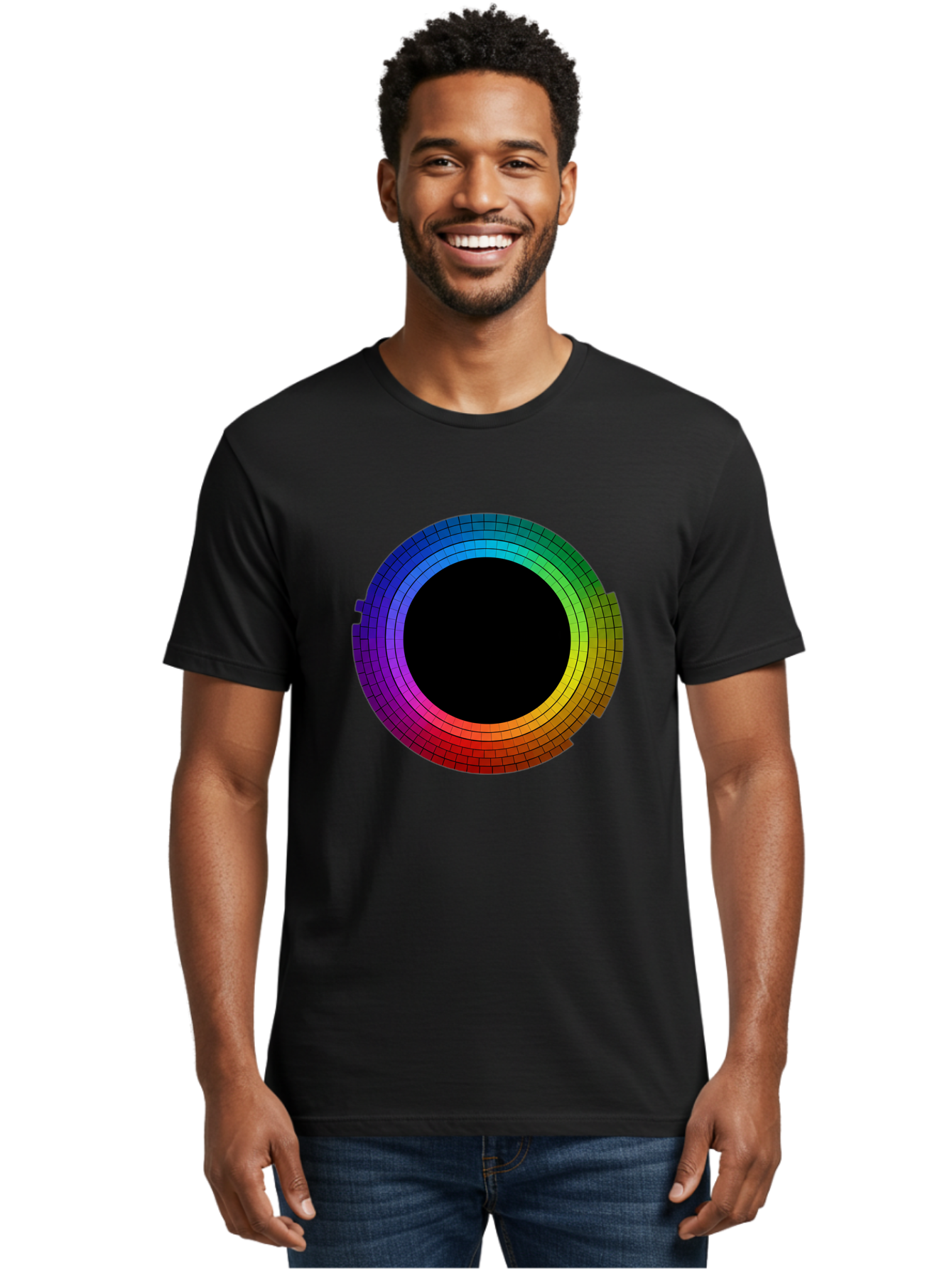Rainbow-Circle Men'S Graphic Tee, 100% Cotton, Comfortable Casual Summer Wear, Machine Washable, Vintage Camera, Old Camera, Antique Camera, Black Camera, Classic Photography, Photography Equipment, Nostalgic Device, Film Camera, Camera Art Bai291