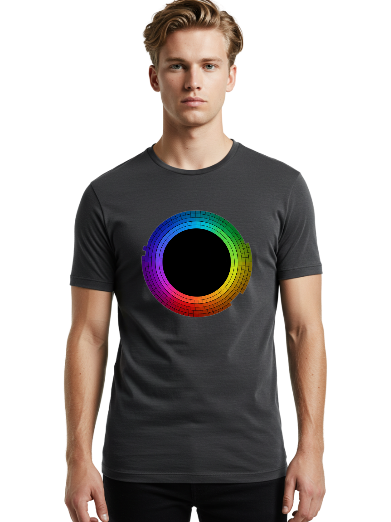 Rainbow-Circle Men'S Graphic Tee, 100% Cotton, Comfortable Casual Summer Wear, Machine Washable, Vintage Camera, Old Camera, Antique Camera, Black Camera, Classic Photography, Photography Equipment, Nostalgic Device, Film Camera, Camera Art Bai291