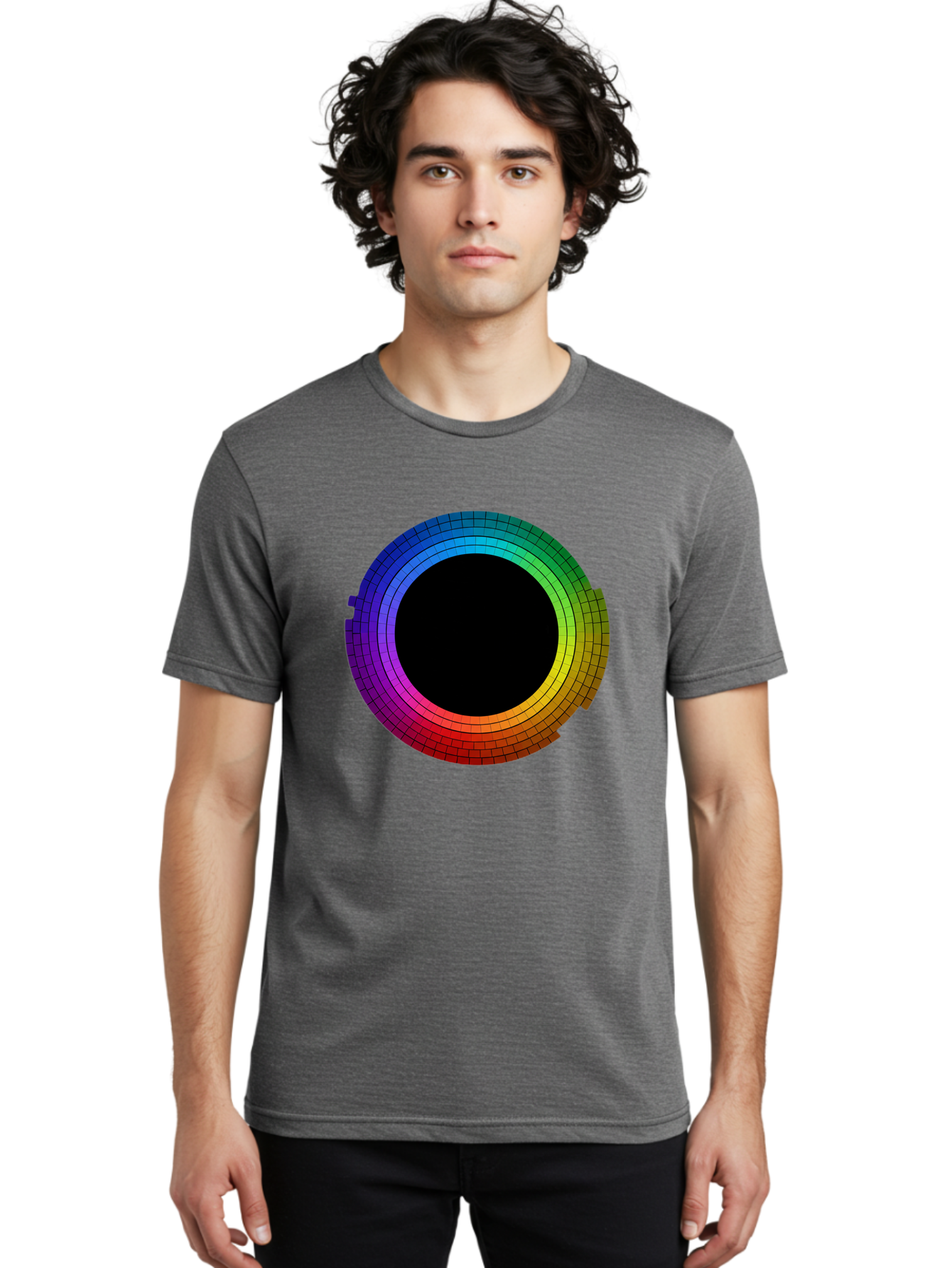 Rainbow-Circle Men'S Graphic Tee, 100% Cotton, Comfortable Casual Summer Wear, Machine Washable, Vintage Camera, Old Camera, Antique Camera, Black Camera, Classic Photography, Photography Equipment, Nostalgic Device, Film Camera, Camera Art Bai291