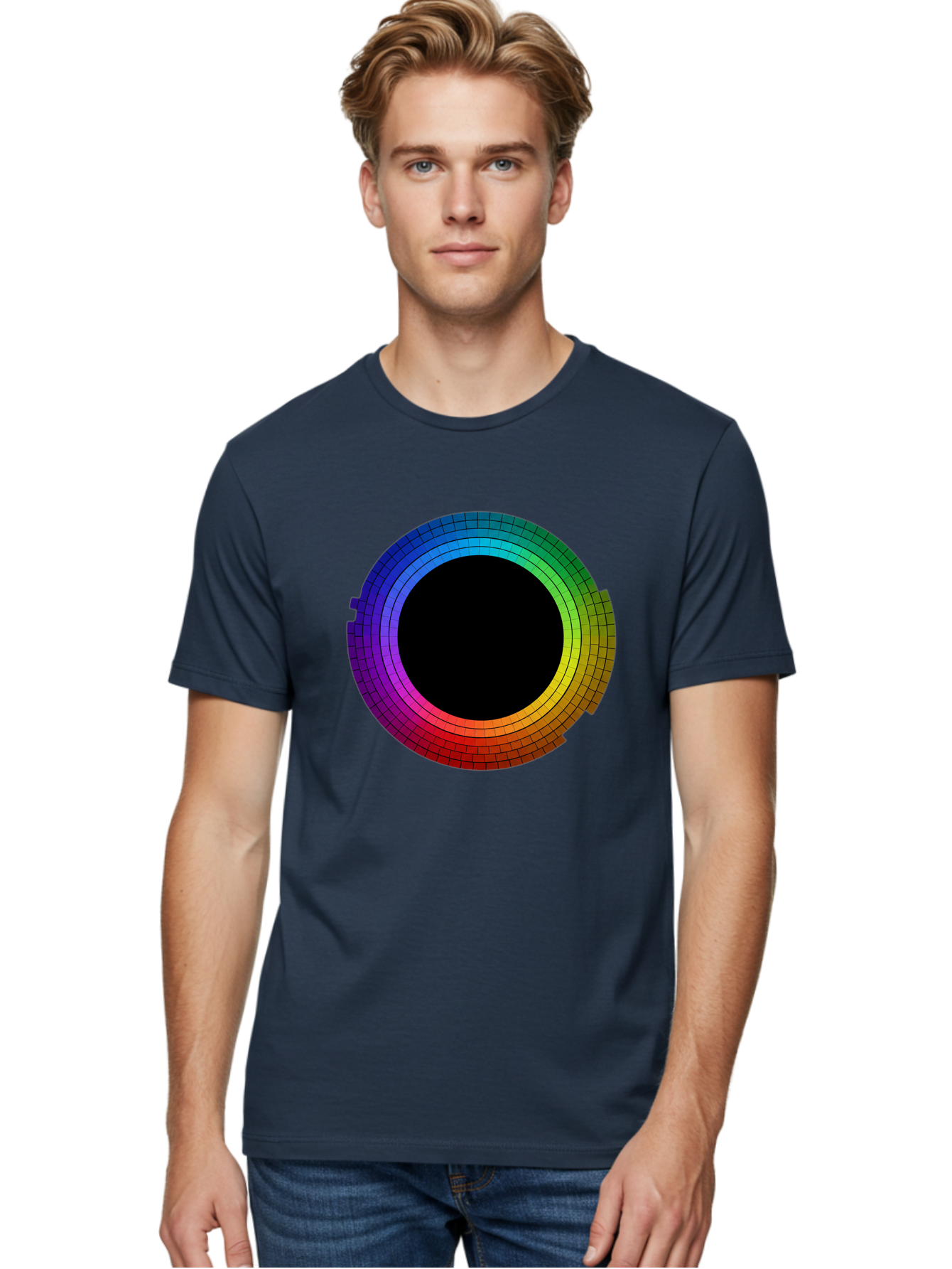 Rainbow-Circle Men'S Graphic Tee, 100% Cotton, Comfortable Casual Summer Wear, Machine Washable, Vintage Camera, Old Camera, Antique Camera, Black Camera, Classic Photography, Photography Equipment, Nostalgic Device, Film Camera, Camera Art Bai291