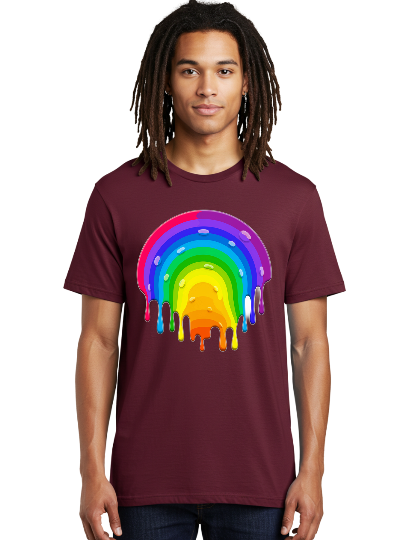 Rainbow-Dripping Men'S Graphic Tee, 100% Cotton, Comfortable Casual Summer Wear, Machine Washable, Vintage Camera, Old Camera, Antique Camera, Black Camera, Classic Photography, Photography Equipment, Nostalgic Device, Film Camera, Camera Art Bai292