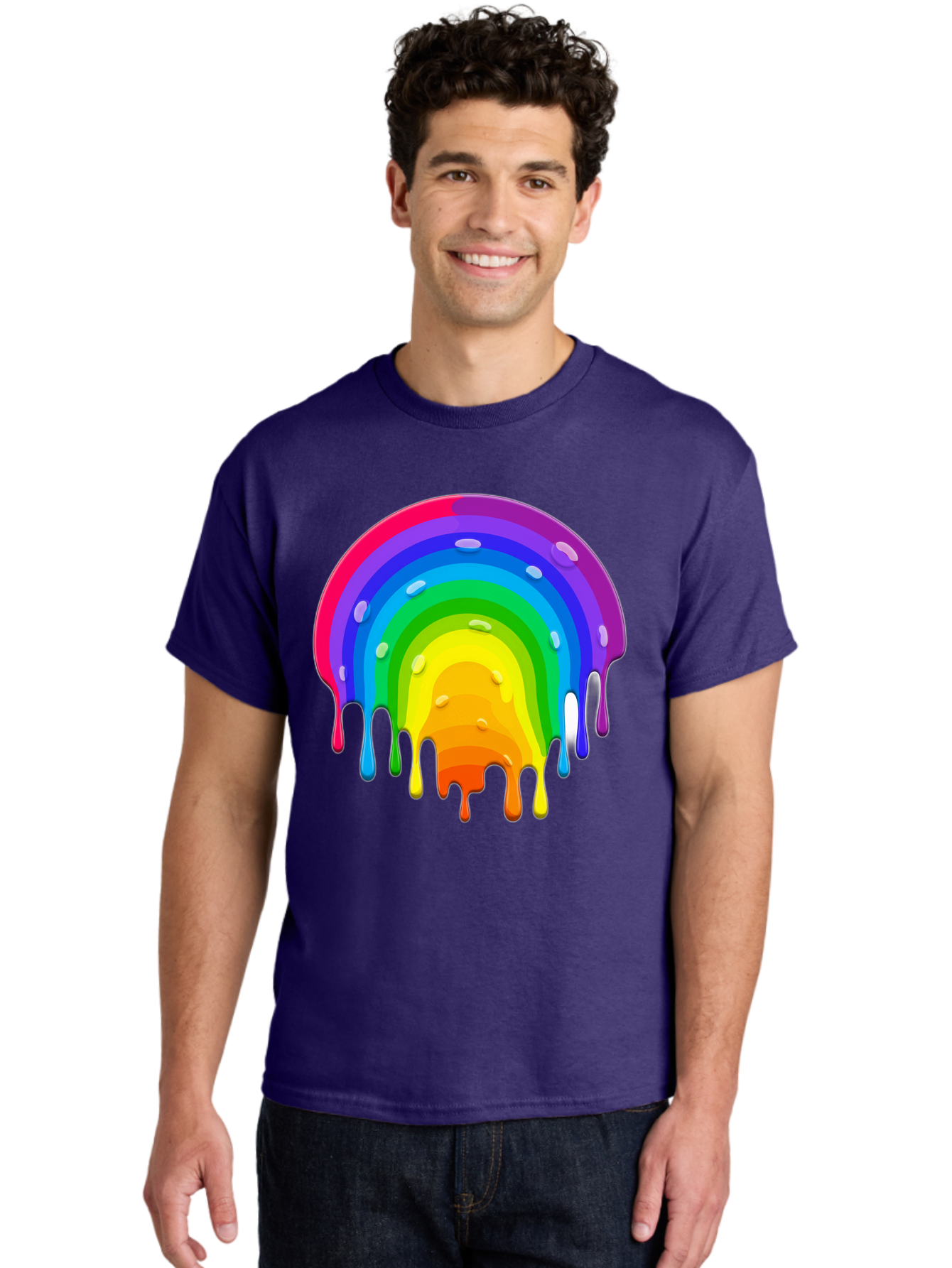 Rainbow-Dripping Men'S Graphic Tee, 100% Cotton, Comfortable Casual Summer Wear, Machine Washable, Vintage Camera, Old Camera, Antique Camera, Black Camera, Classic Photography, Photography Equipment, Nostalgic Device, Film Camera, Camera Art Bai292