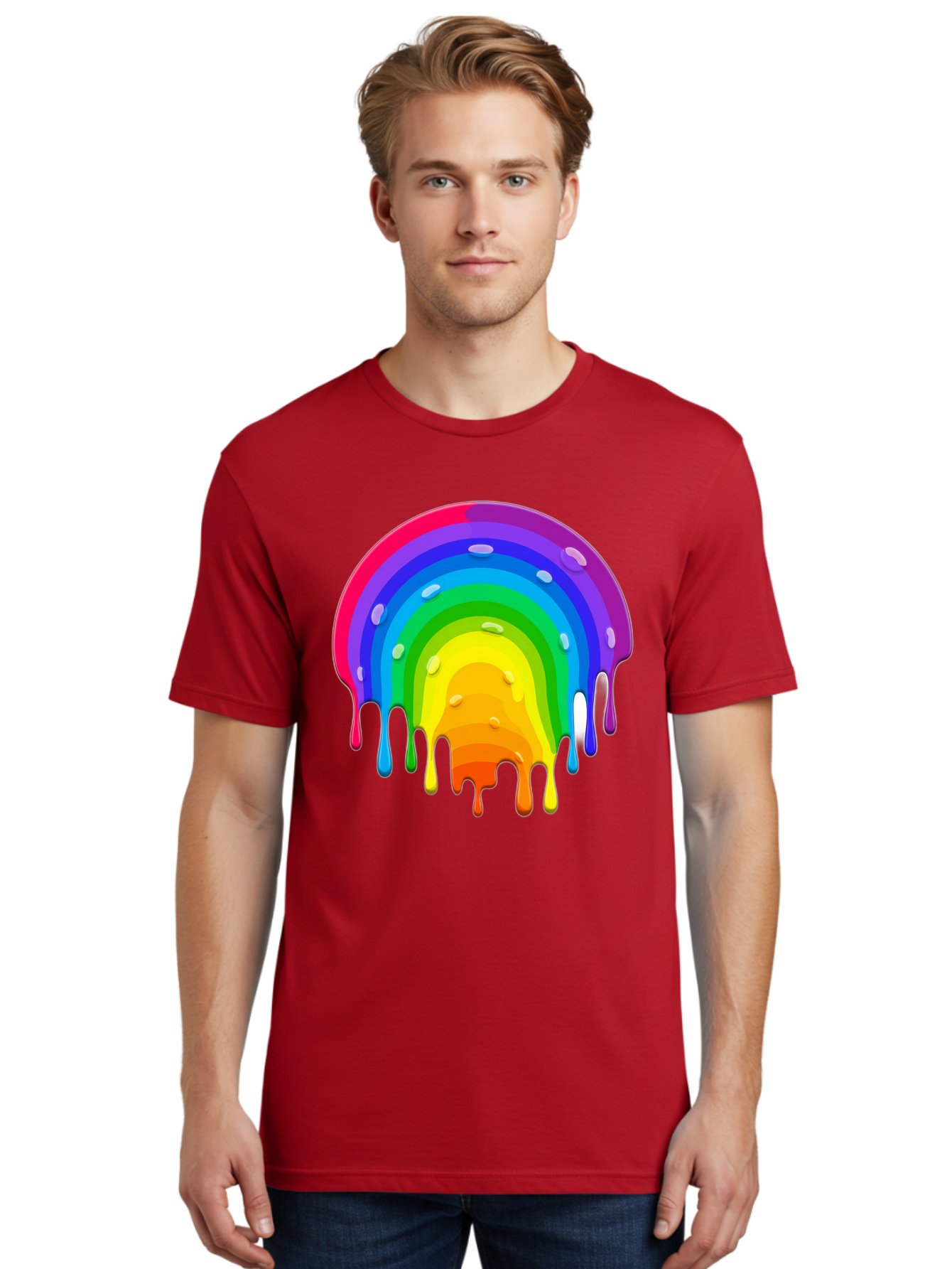Rainbow-Dripping Men'S Graphic Tee, 100% Cotton, Comfortable Casual Summer Wear, Machine Washable, Vintage Camera, Old Camera, Antique Camera, Black Camera, Classic Photography, Photography Equipment, Nostalgic Device, Film Camera, Camera Art Bai292