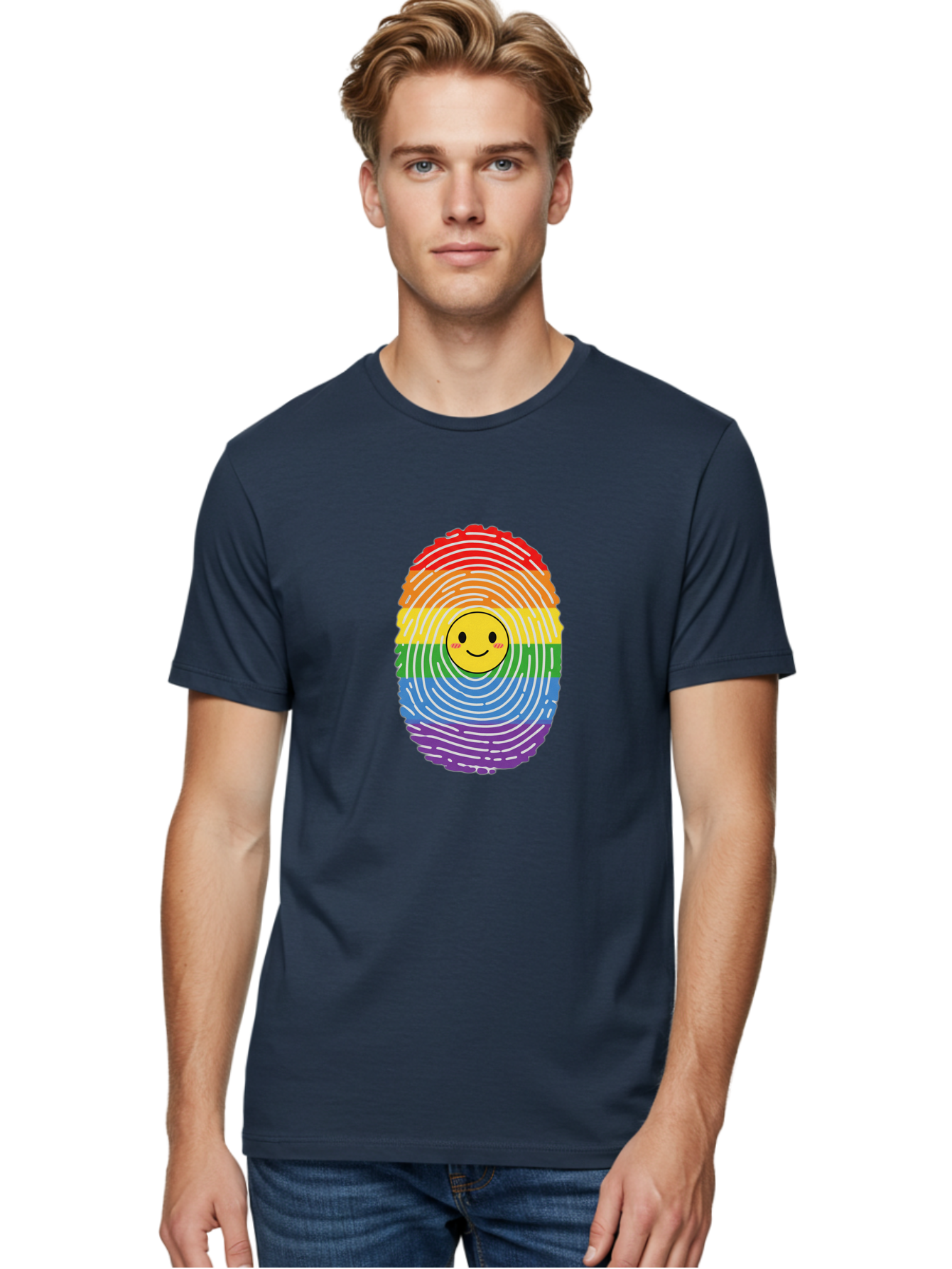 Rainbow-Fingerprint-Smiley Men'S Graphic Tee, 100% Cotton, Comfortable Casual Summer Wear, Machine Washable, Vintage Camera, Old Camera, Antique Camera, Black Camera, Classic Photography, Photography Equipment, Nostalgic Device, Film Camera, Bai293