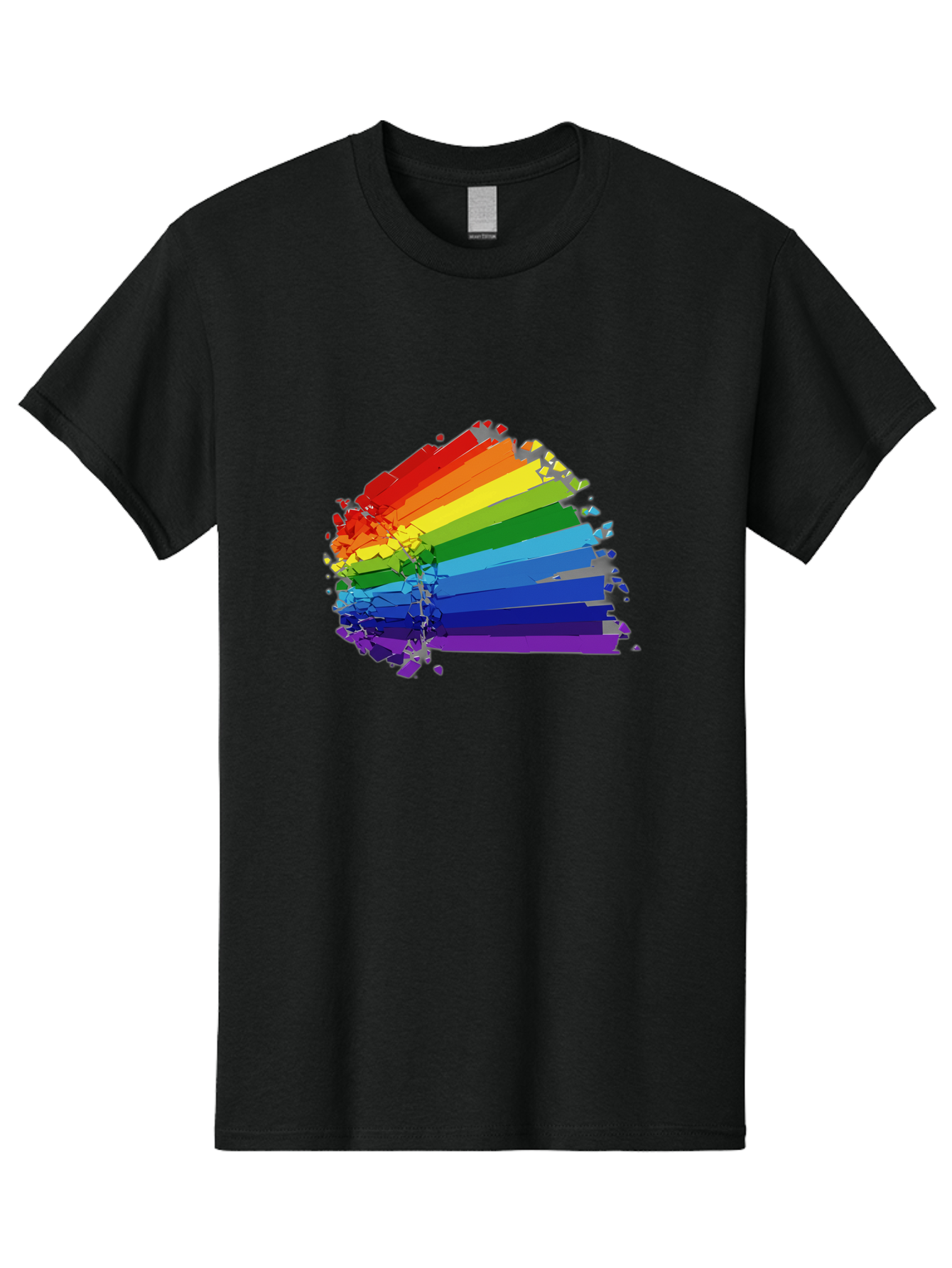 Rainbow-Paint-Splash Men'S Graphic Tee, 100% Cotton, Comfortable Casual Summer Wear, Machine Washable, Vintage Camera, Old Camera, Antique Camera, Black Camera, Classic Photography, Photography Equipment, Nostalgic Device, Film Camera, Bai294