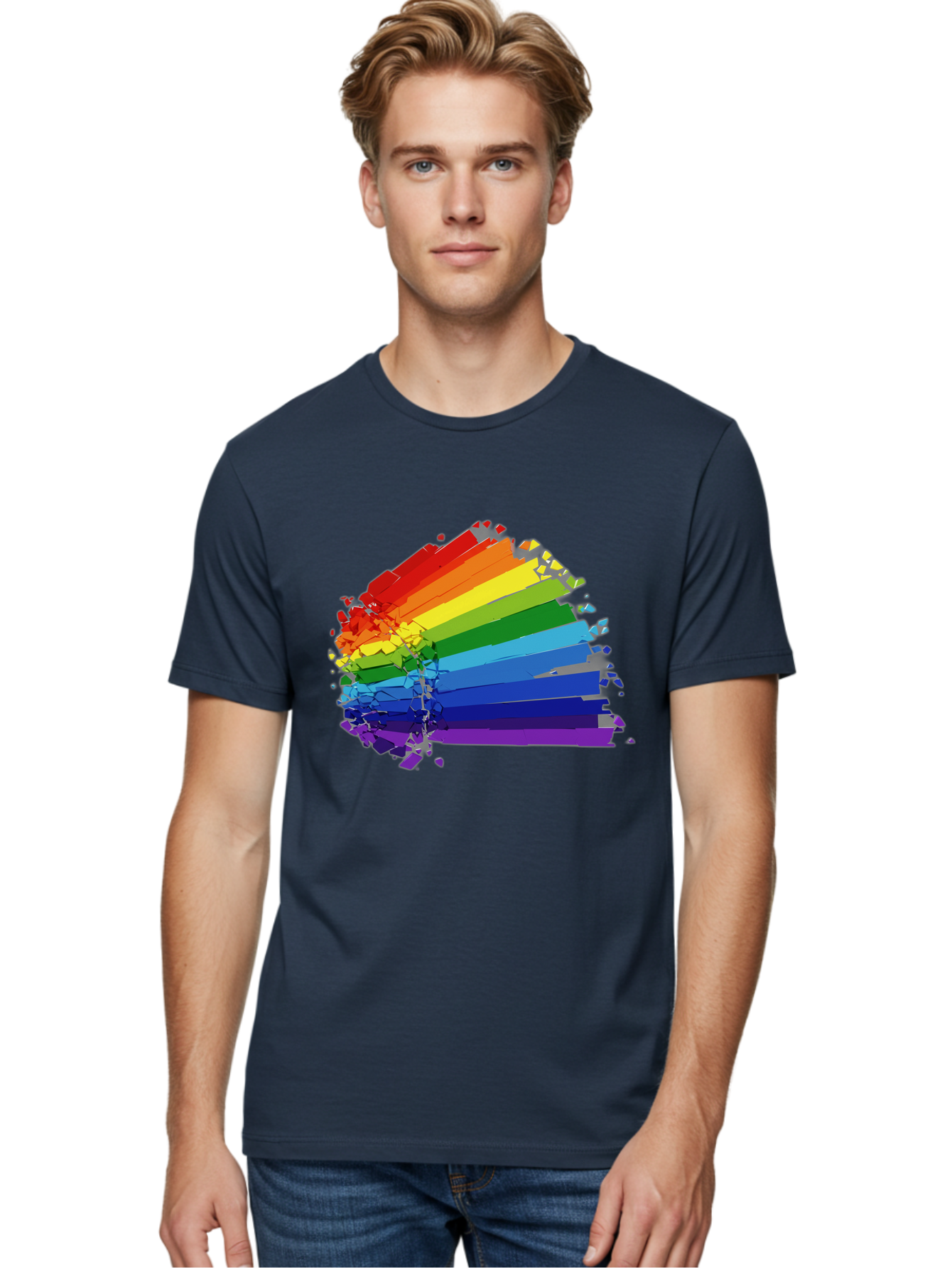 Rainbow-Paint-Splash Men'S Graphic Tee, 100% Cotton, Comfortable Casual Summer Wear, Machine Washable, Vintage Camera, Old Camera, Antique Camera, Black Camera, Classic Photography, Photography Equipment, Nostalgic Device, Film Camera, Bai294