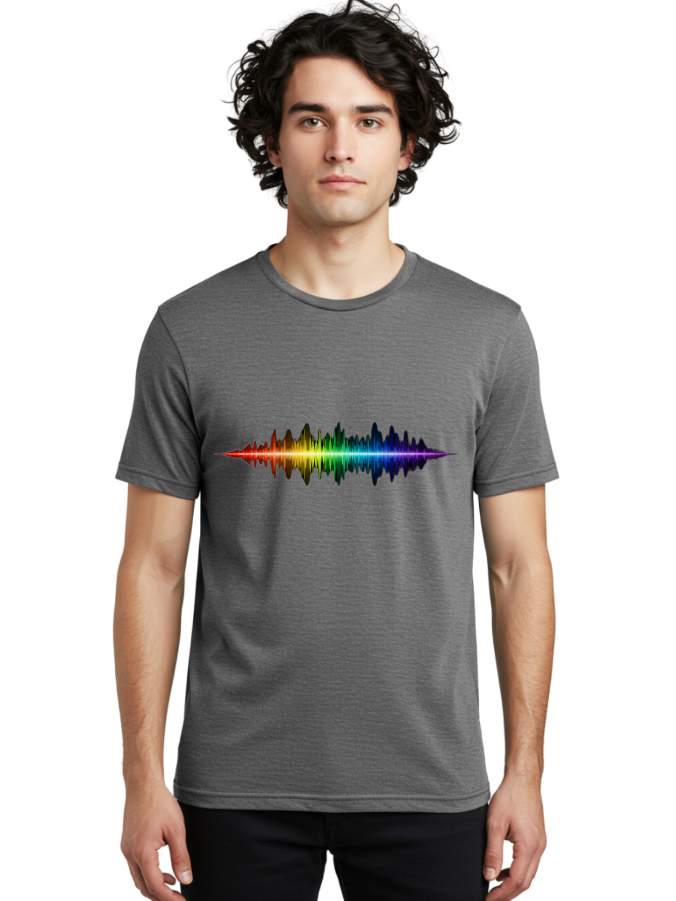 Rainbow-Sound-Wave Men'S Graphic Tee, 100% Cotton, Comfortable Casual Summer Wear, Machine Washable, Vintage Camera, Old Camera, Antique Camera, Black Camera, Classic Photography, Photography Equipment, Nostalgic Device, Film Camera, Bai295