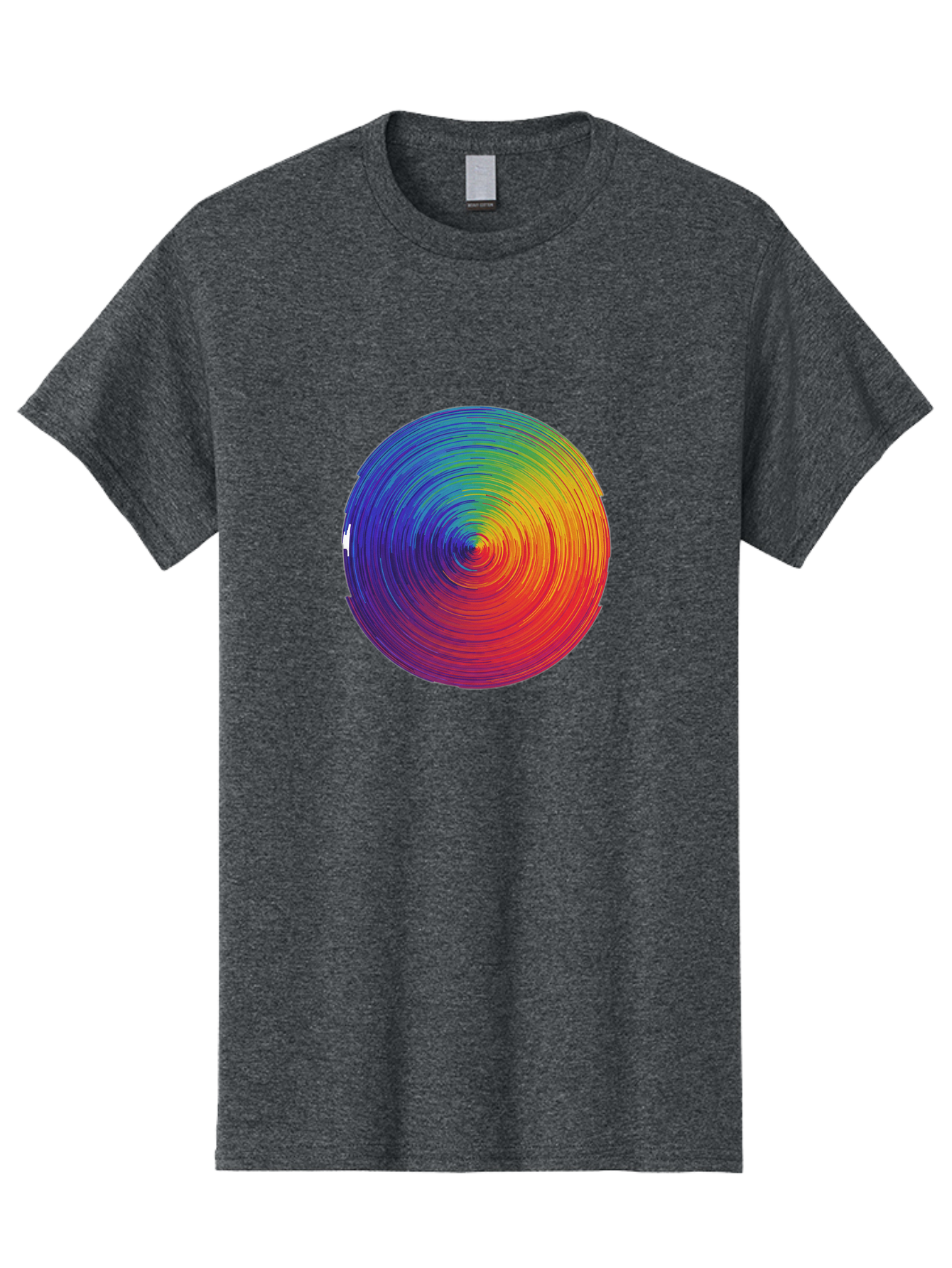 Rainbow-Spiral-Circle Men'S Graphic Tee, 100% Cotton, Comfortable Casual Summer Wear, Machine Washable, Vintage Camera, Old Camera, Antique Camera, Black Camera, Classic Photography, Photography Equipment, Nostalgic Device, Film Camera, Bai296