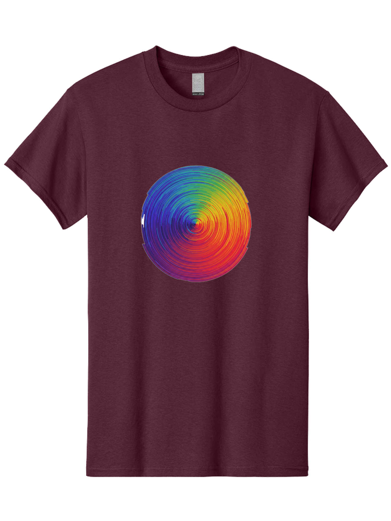 Rainbow-Spiral-Circle Men'S Graphic Tee, 100% Cotton, Comfortable Casual Summer Wear, Machine Washable, Vintage Camera, Old Camera, Antique Camera, Black Camera, Classic Photography, Photography Equipment, Nostalgic Device, Film Camera, Bai296