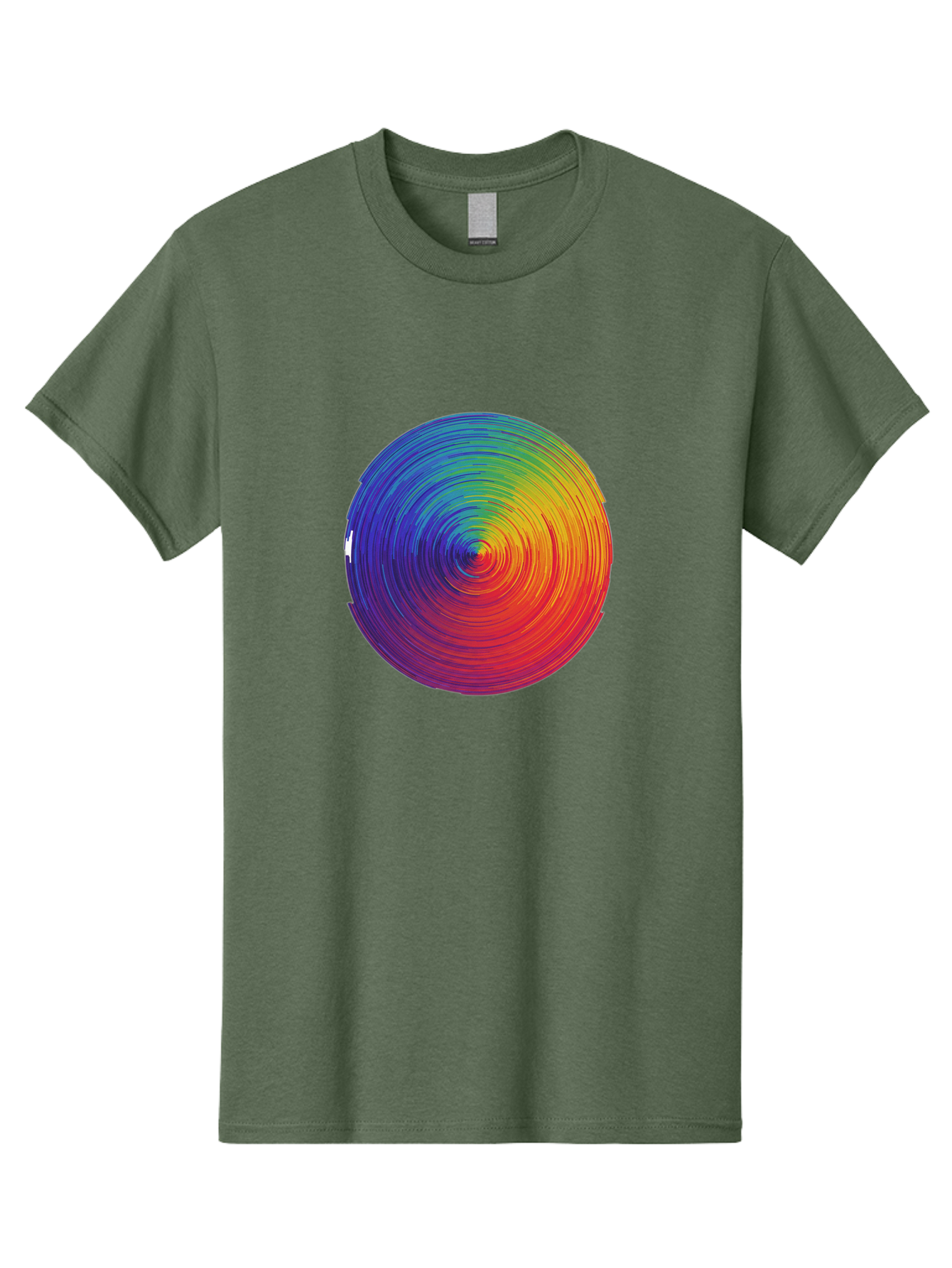 Rainbow-Spiral-Circle Men'S Graphic Tee, 100% Cotton, Comfortable Casual Summer Wear, Machine Washable, Vintage Camera, Old Camera, Antique Camera, Black Camera, Classic Photography, Photography Equipment, Nostalgic Device, Film Camera, Bai296