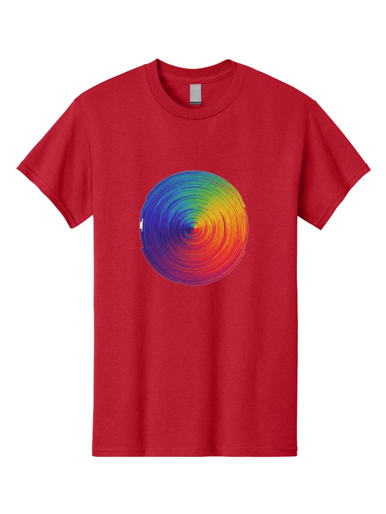 Rainbow-Spiral-Circle Men'S Graphic Tee, 100% Cotton, Comfortable Casual Summer Wear, Machine Washable, Vintage Camera, Old Camera, Antique Camera, Black Camera, Classic Photography, Photography Equipment, Nostalgic Device, Film Camera, Bai296
