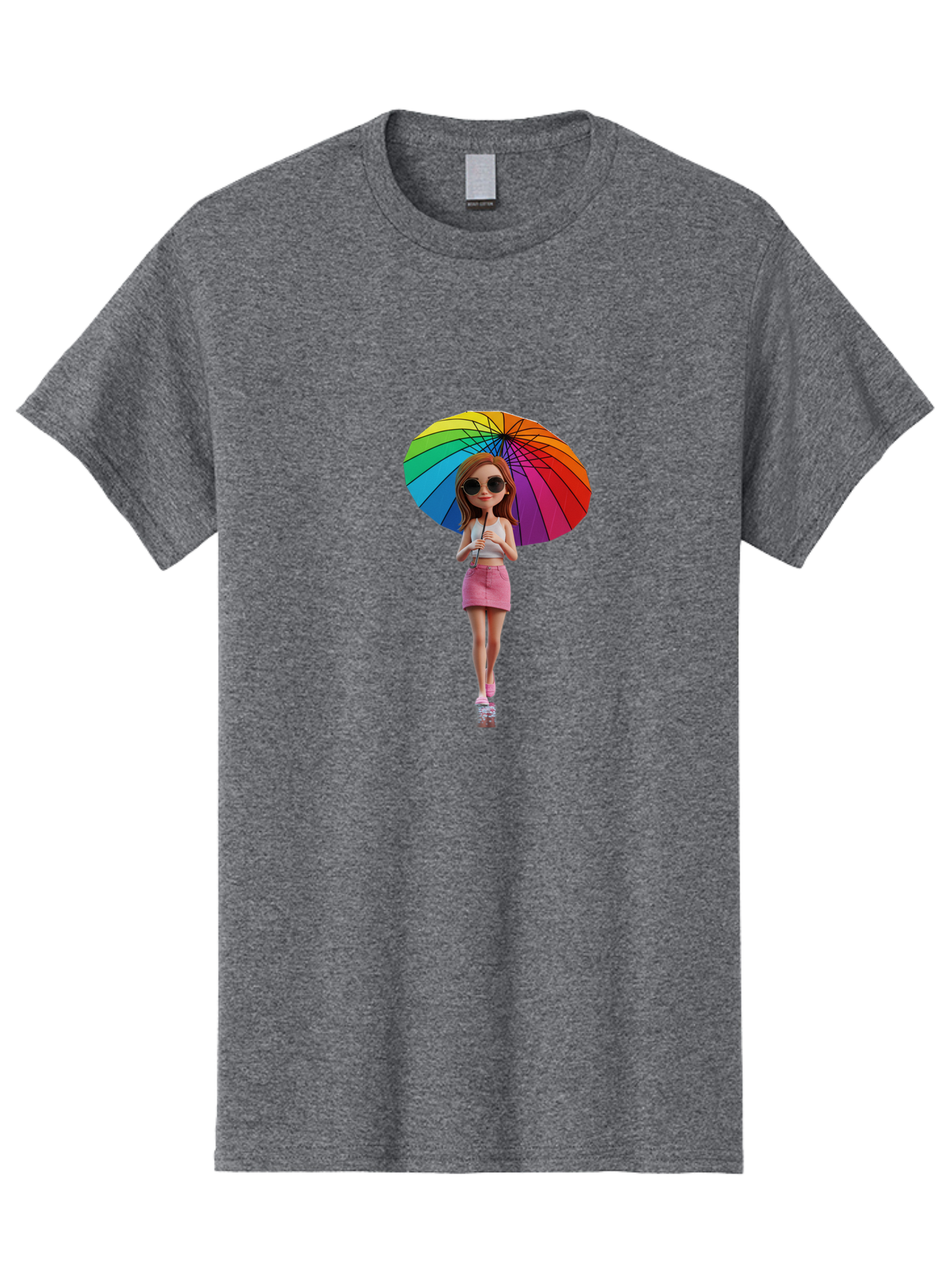Rainbow-Umbrella-Girl Men'S Graphic Tee, 100% Cotton, Comfortable Casual Summer Wear, Machine Washable, Vintage Camera, Old Camera, Antique Camera, Black Camera, Classic Photography, Photography Equipment, Nostalgic Device, Film Camera, Bai297