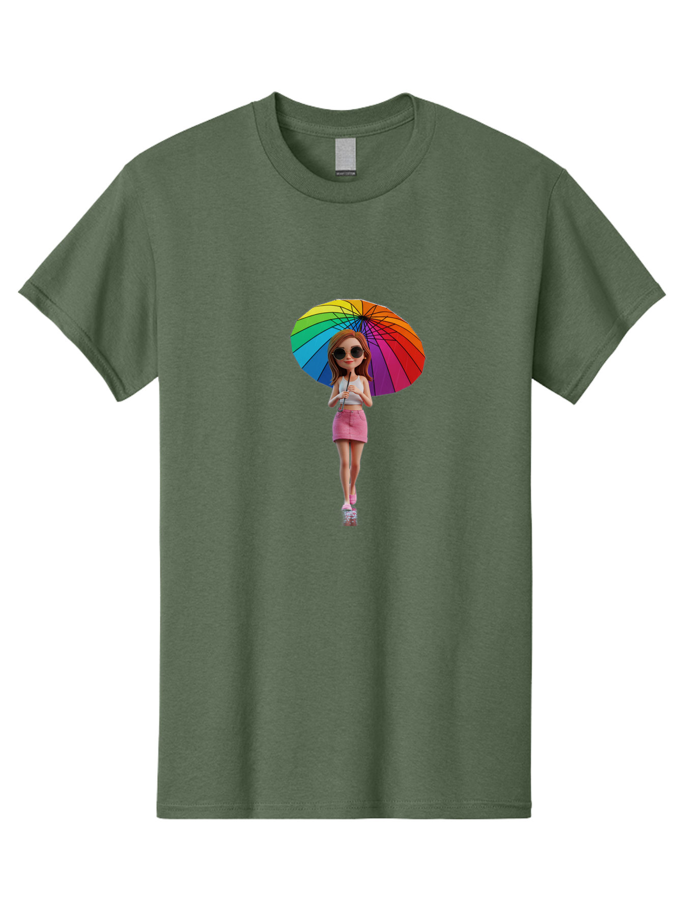 Rainbow-Umbrella-Girl Men'S Graphic Tee, 100% Cotton, Comfortable Casual Summer Wear, Machine Washable, Vintage Camera, Old Camera, Antique Camera, Black Camera, Classic Photography, Photography Equipment, Nostalgic Device, Film Camera, Bai297
