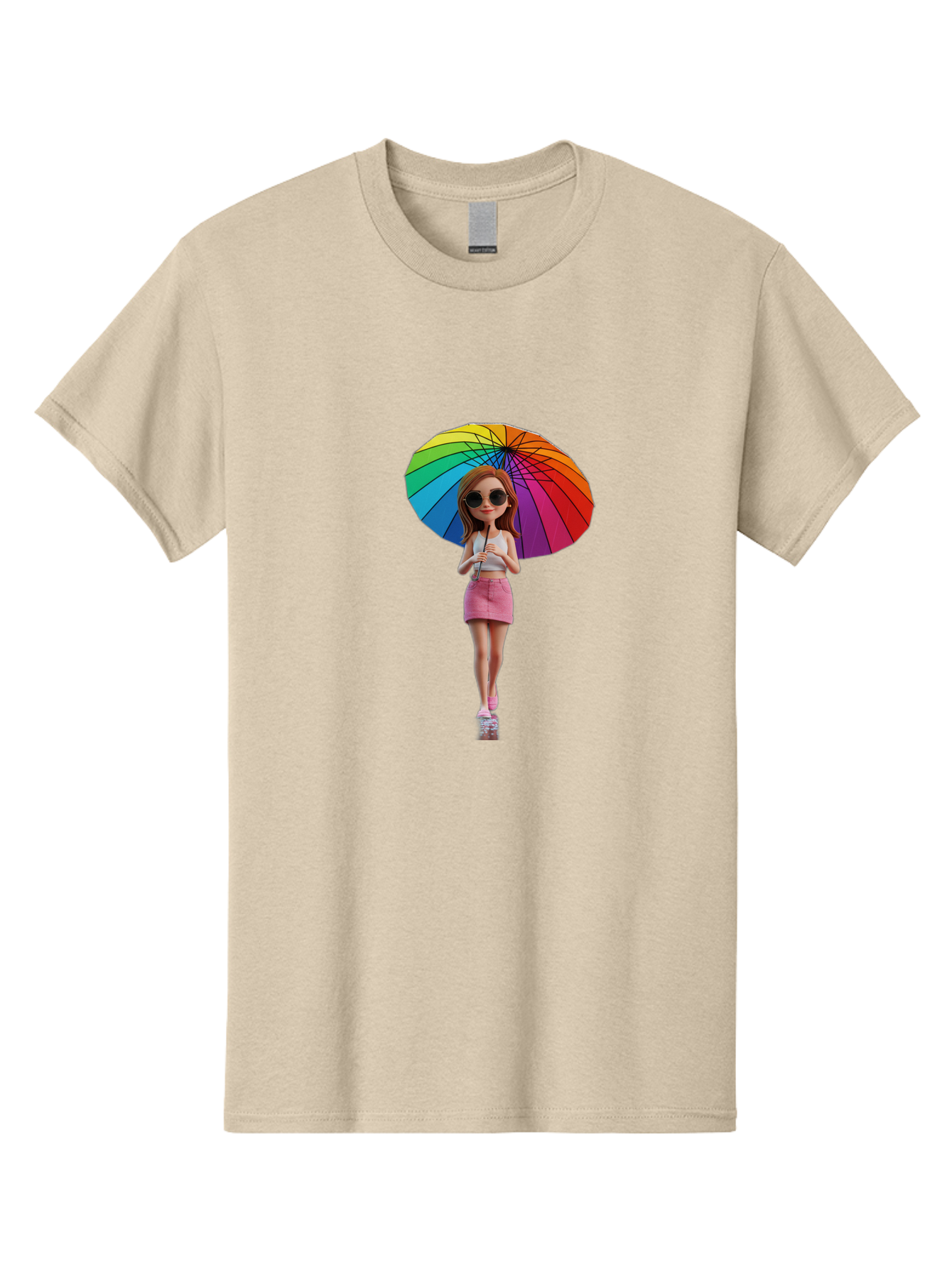Rainbow-Umbrella-Girl Men'S Graphic Tee, 100% Cotton, Comfortable Casual Summer Wear, Machine Washable, Vintage Camera, Old Camera, Antique Camera, Black Camera, Classic Photography, Photography Equipment, Nostalgic Device, Film Camera, Bai297