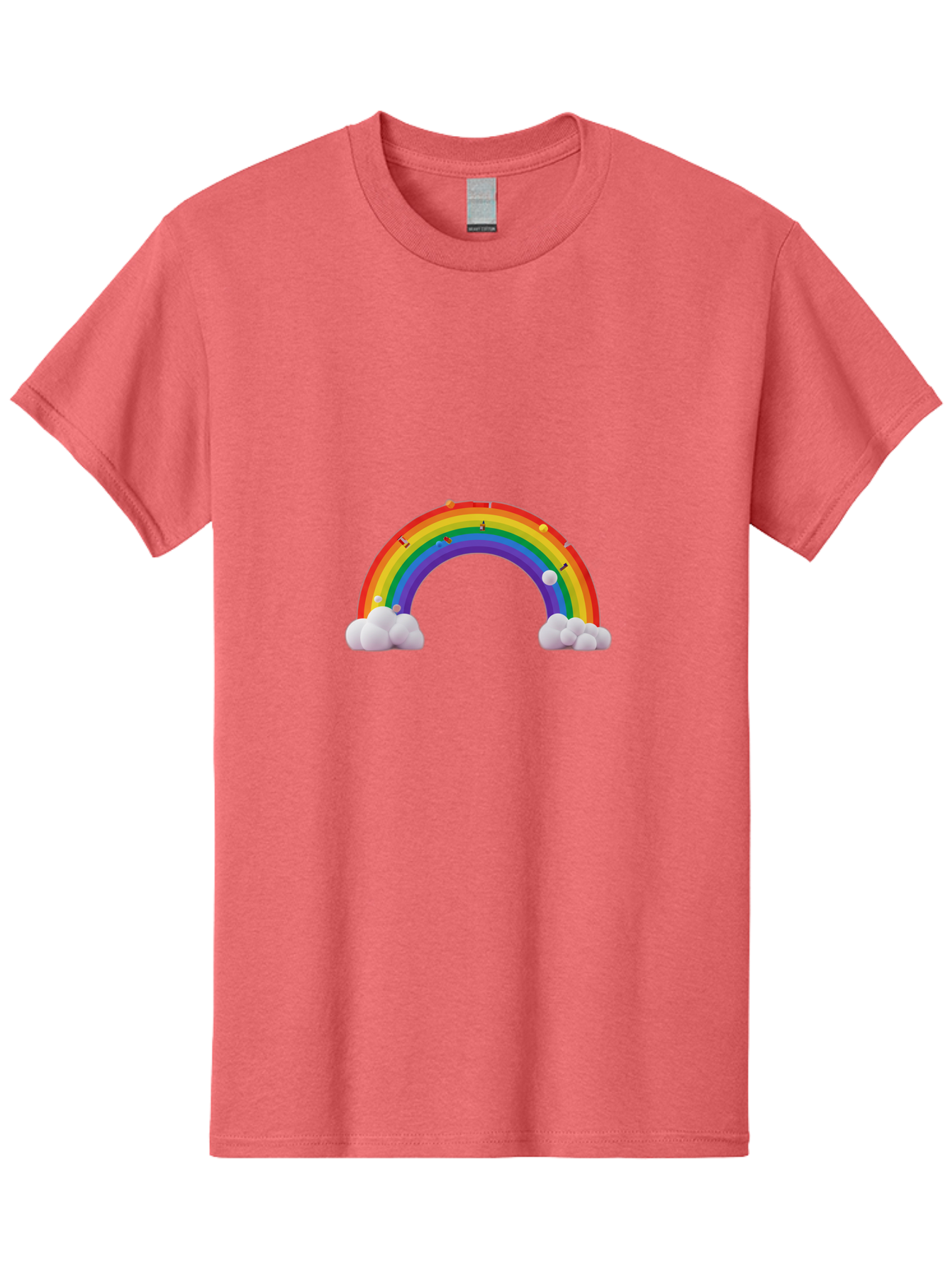 Rainbow-With-Clouds Men'S Graphic Tee, 100% Cotton, Comfortable Casual Summer Wear, Machine Washable, Vintage Camera, Old Camera, Antique Camera, Black Camera, Classic Photography, Photography Equipment, Nostalgic Device, Film Camera, Bai298