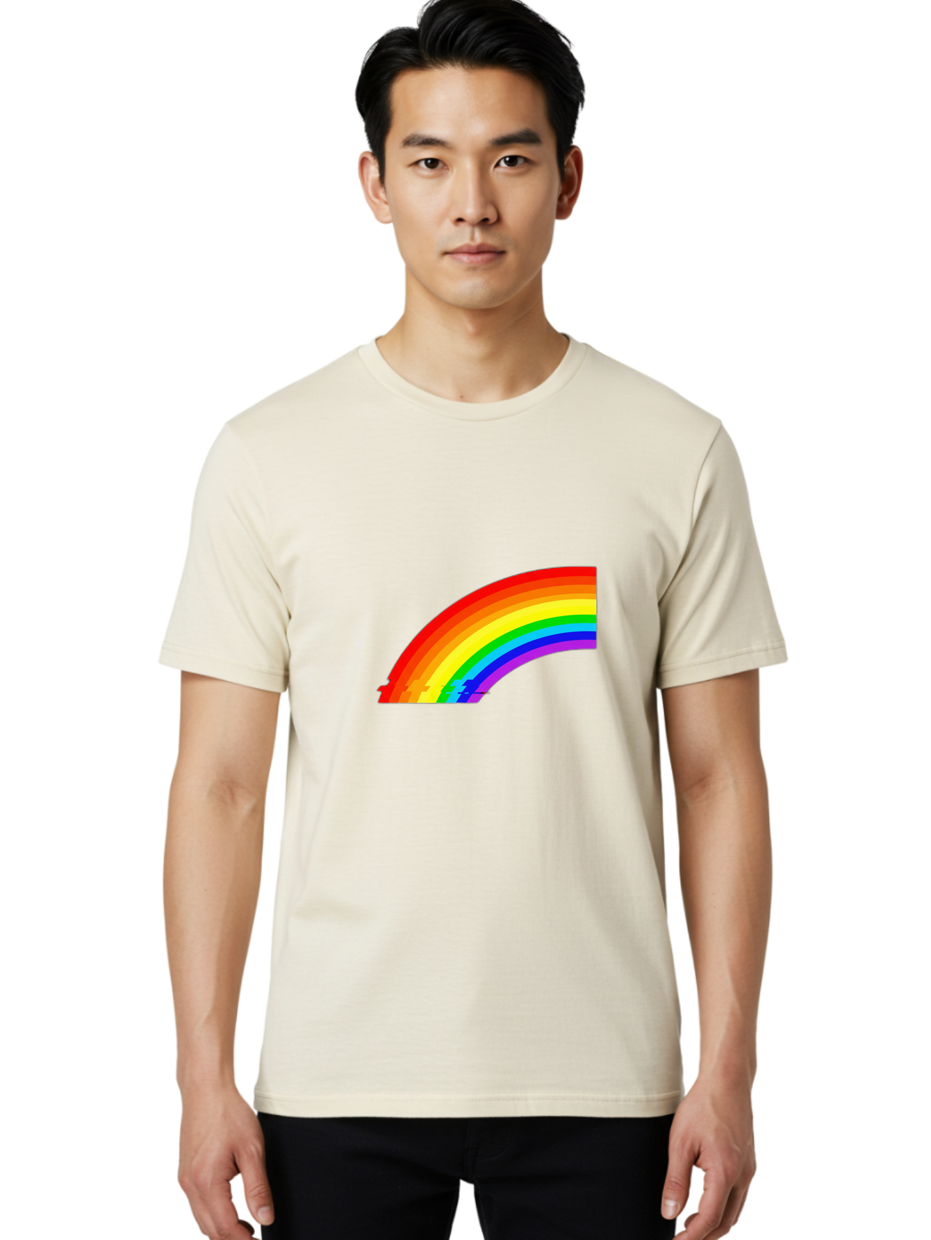 Rainbow Men'S Graphic Tee, 100% Cotton, Comfortable Casual Summer Wear, Machine Washable, Vintage Camera, Old Camera, Antique Camera, Black Camera, Classic Photography, Photography Equipment, Nostalgic Device, Film Camera, Camera Art Bai299