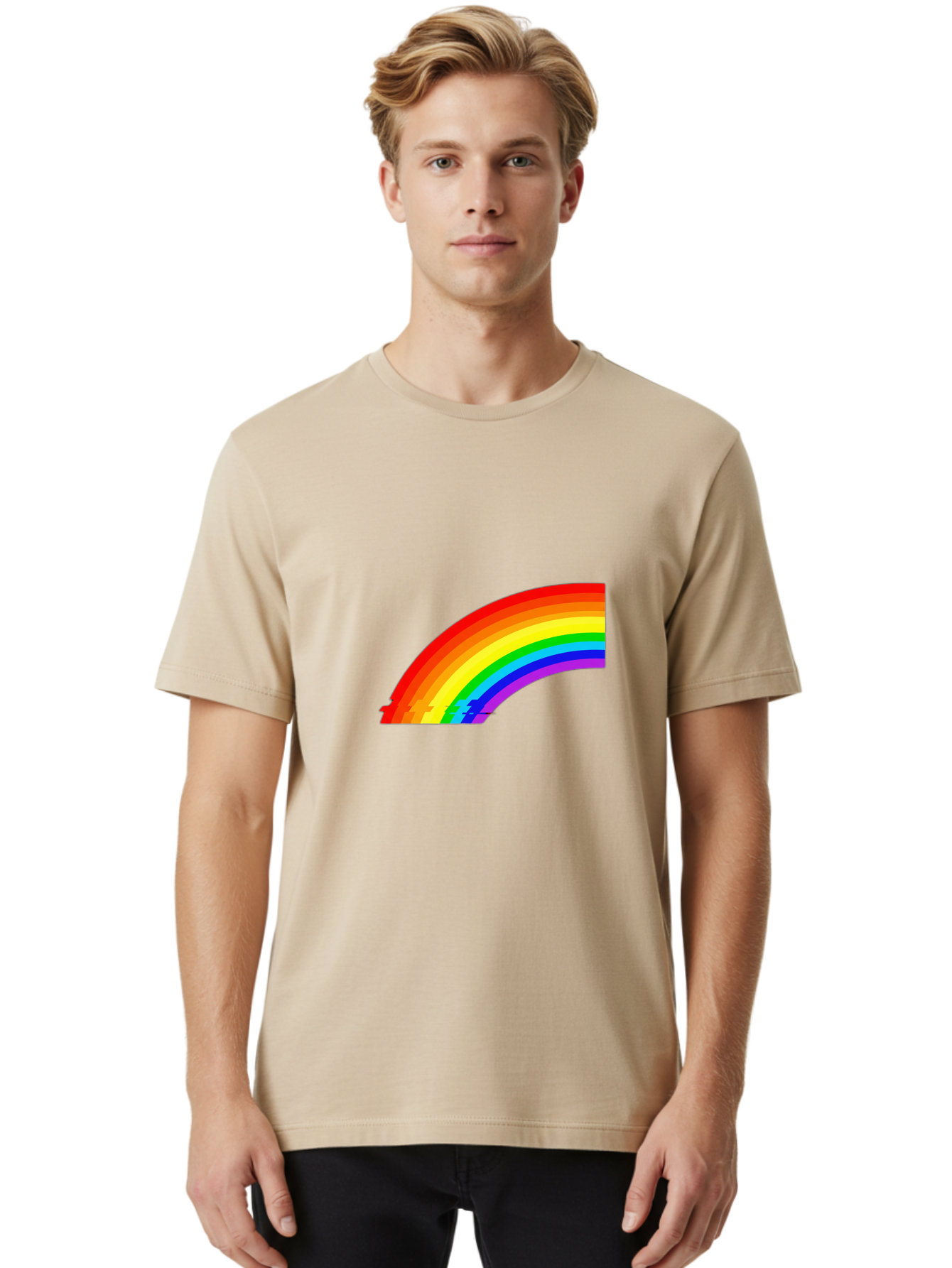 Rainbow Men'S Graphic Tee, 100% Cotton, Comfortable Casual Summer Wear, Machine Washable, Vintage Camera, Old Camera, Antique Camera, Black Camera, Classic Photography, Photography Equipment, Nostalgic Device, Film Camera, Camera Art Bai299