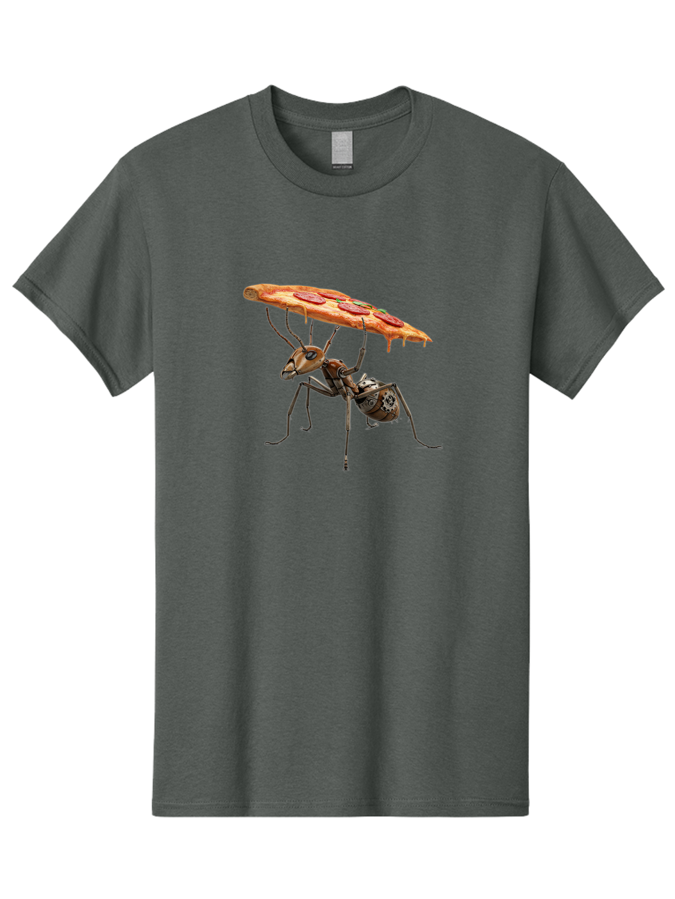 Robot-Ant-Pizza-Carrier Men'S Graphic Tee, 100% Cotton, Comfortable Casual Summer Wear, Machine Washable, Vintage Camera, Old Camera, Antique Camera, Black Camera, Classic Photography, Photography Equipment, Nostalgic Device, Film Camera, Bai303