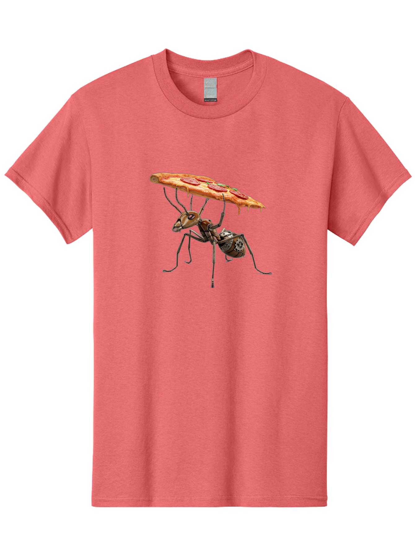 Robot-Ant-Pizza-Carrier Men'S Graphic Tee, 100% Cotton, Comfortable Casual Summer Wear, Machine Washable, Vintage Camera, Old Camera, Antique Camera, Black Camera, Classic Photography, Photography Equipment, Nostalgic Device, Film Camera, Bai303