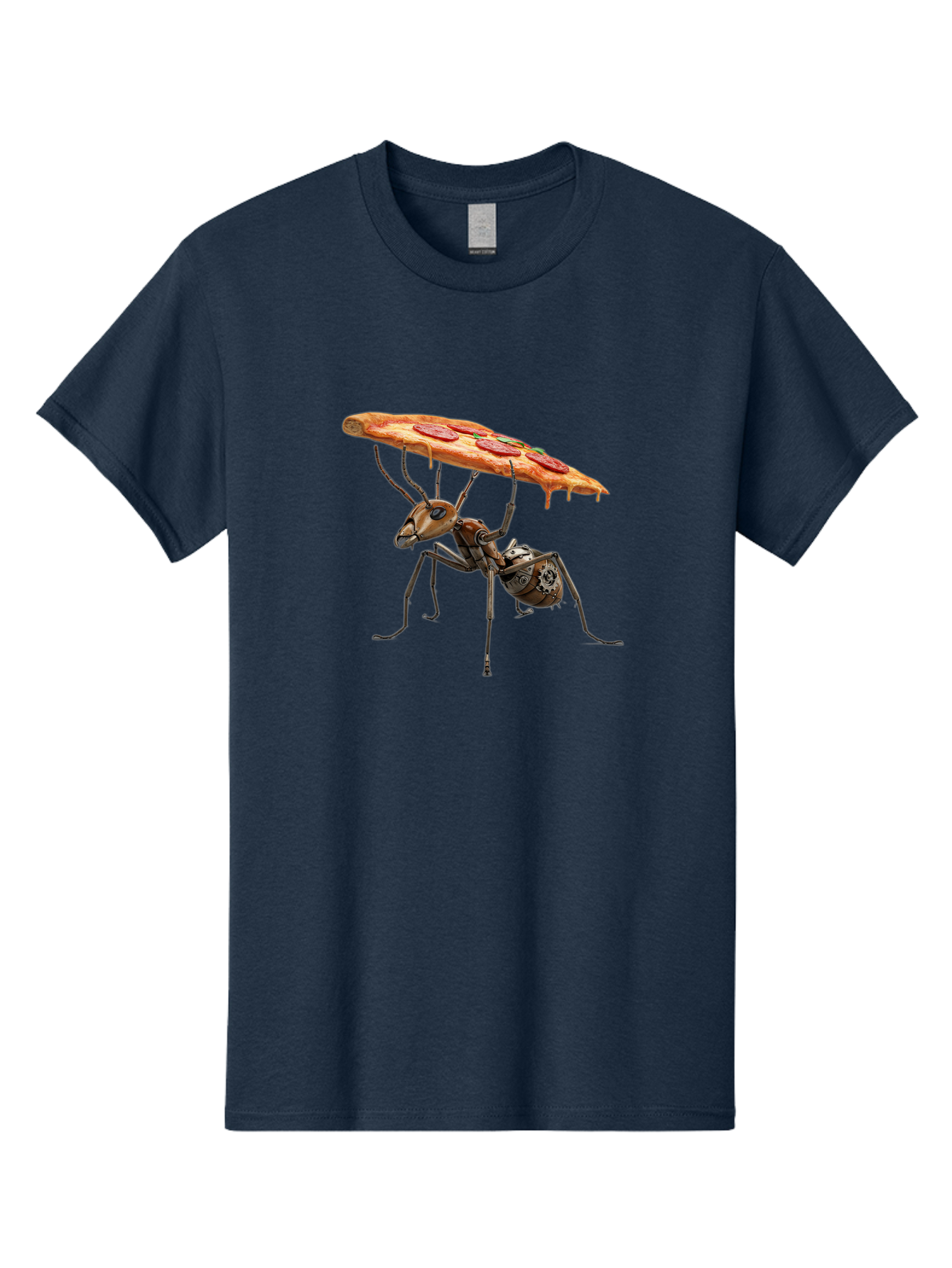 Robot-Ant-Pizza-Carrier Men'S Graphic Tee, 100% Cotton, Comfortable Casual Summer Wear, Machine Washable, Vintage Camera, Old Camera, Antique Camera, Black Camera, Classic Photography, Photography Equipment, Nostalgic Device, Film Camera, Bai303