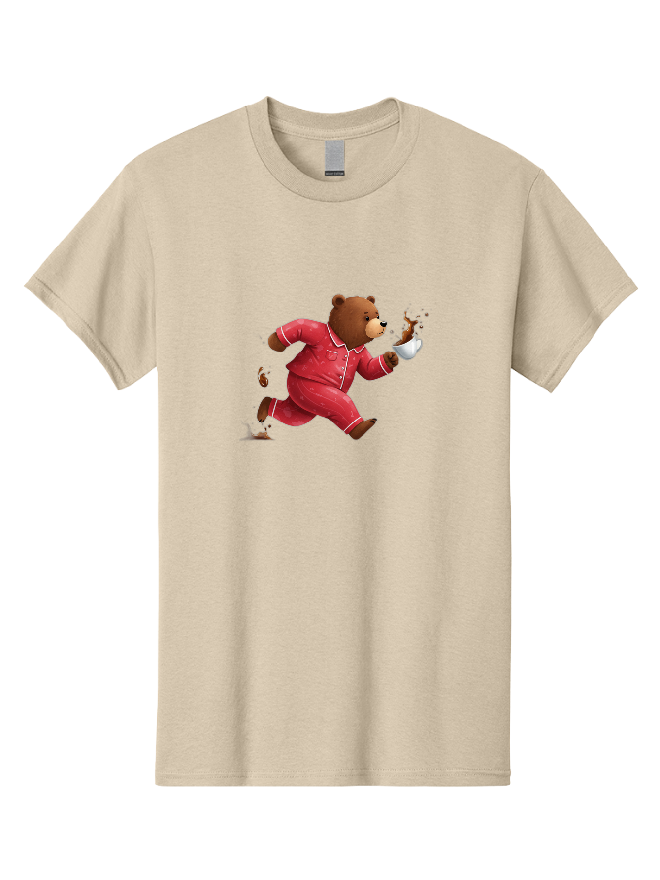 Running-Bear-With-Coffee Men'S Graphic Tee, 100% Cotton, Comfortable Casual Summer Wear, Machine Washable, Vintage Camera, Old Camera, Antique Camera, Black Camera, Classic Photography, Photography Equipment, Nostalgic Device, Film Camera, Bai309