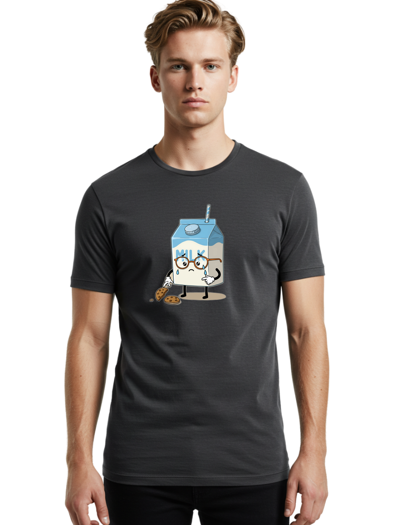 Sad-Milk-Carton Men'S Graphic Tee, 100% Cotton, Comfortable Casual Summer Wear, Machine Washable, Vintage Camera, Old Camera, Antique Camera, Black Camera, Classic Photography, Photography Equipment, Nostalgic Device, Film Camera, Camera Art Bai333
