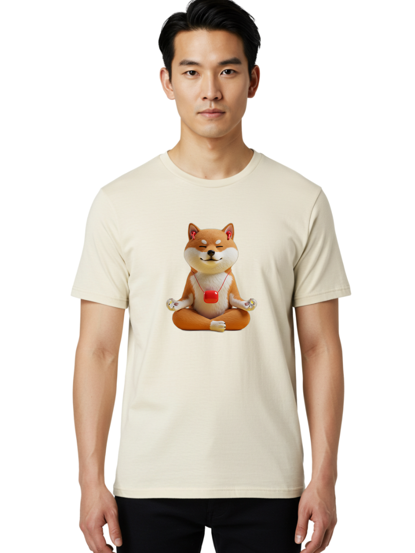 Shiba-Inu-Meditating Men'S Graphic Tee, 100% Cotton, Comfortable Casual Summer Wear, Machine Washable, Vintage Camera, Old Camera, Antique Camera, Black Camera, Classic Photography, Photography Equipment, Nostalgic Device, Film Camera, Bai354