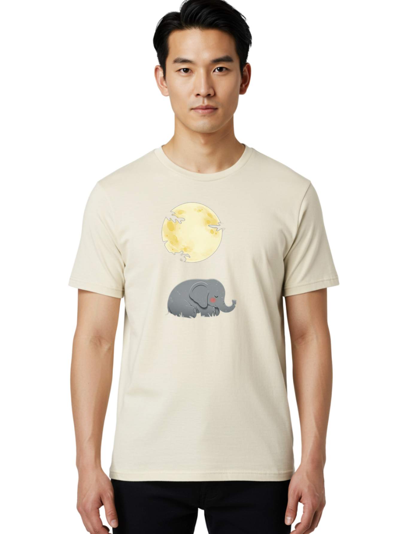 Sleeping-Elephant-1 Men'S Graphic Tee, 100% Cotton, Comfortable Casual Summer Wear, Machine Washable, Vintage Camera, Old Camera, Antique Camera, Black Camera, Classic Photography, Photography Equipment, Nostalgic Device, Film Camera, Bai360