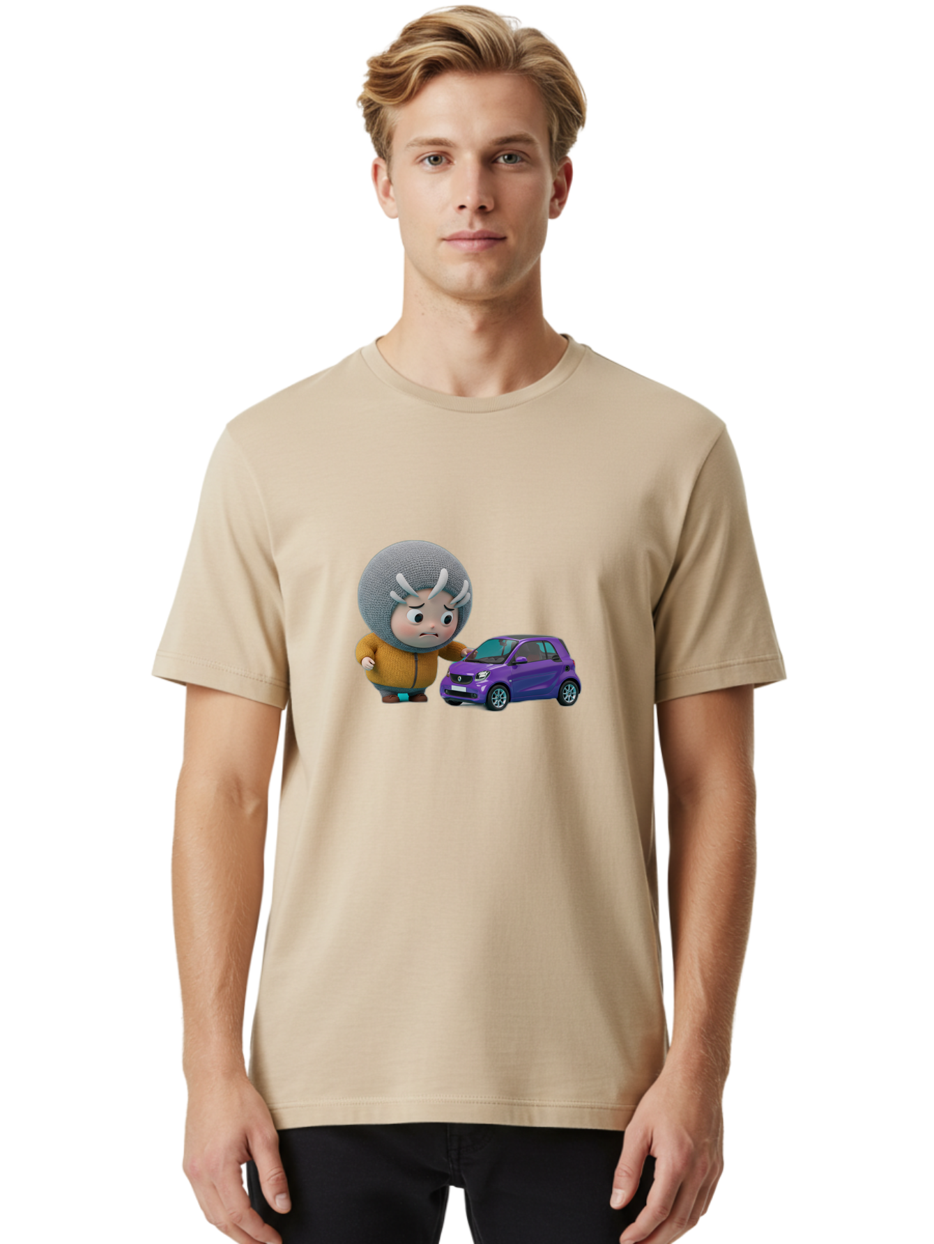 Smart-Car-Cartoon-Character Men'S Graphic Tee, 100% Cotton, Comfortable Casual Summer Wear, Machine Washable, Vintage Camera, Old Camera, Antique Camera, Black Camera, Classic Photography, Photography Equipment, Nostalgic Device, Film Camera, Bai365