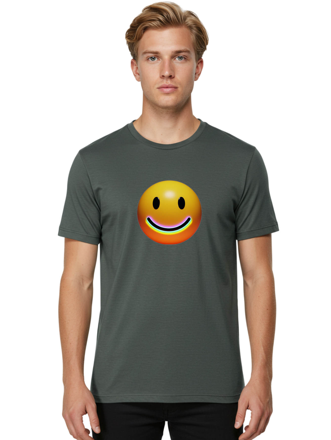 Smiley-Face-2 Men'S Graphic Tee, 100% Cotton, Comfortable Casual Summer Wear, Machine Washable, Vintage Camera, Old Camera, Antique Camera, Black Camera, Classic Photography, Photography Equipment, Nostalgic Device, Film Camera, Camera Art Bai372