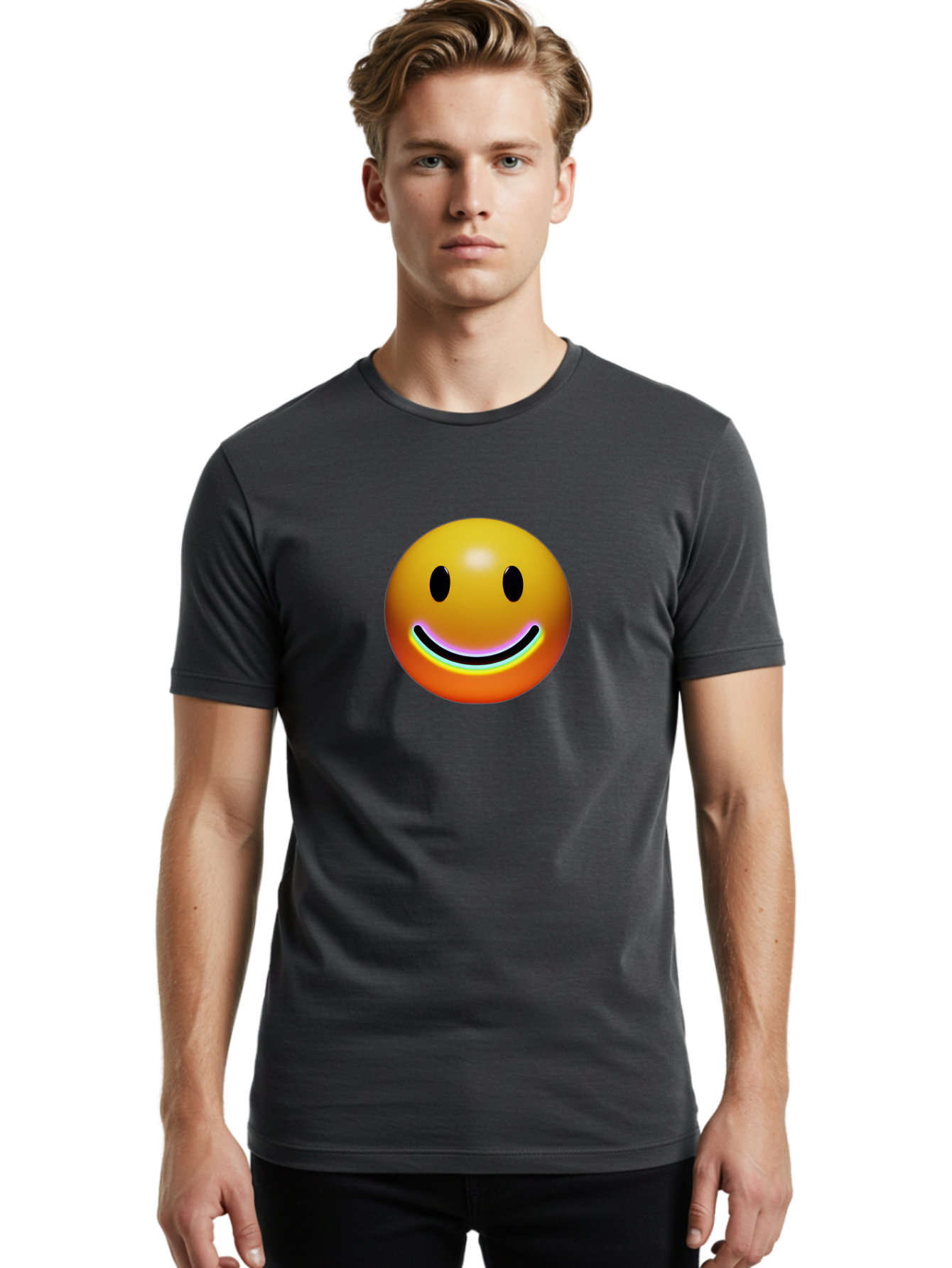 Smiley-Face-2 Men'S Graphic Tee, 100% Cotton, Comfortable Casual Summer Wear, Machine Washable, Vintage Camera, Old Camera, Antique Camera, Black Camera, Classic Photography, Photography Equipment, Nostalgic Device, Film Camera, Camera Art Bai372