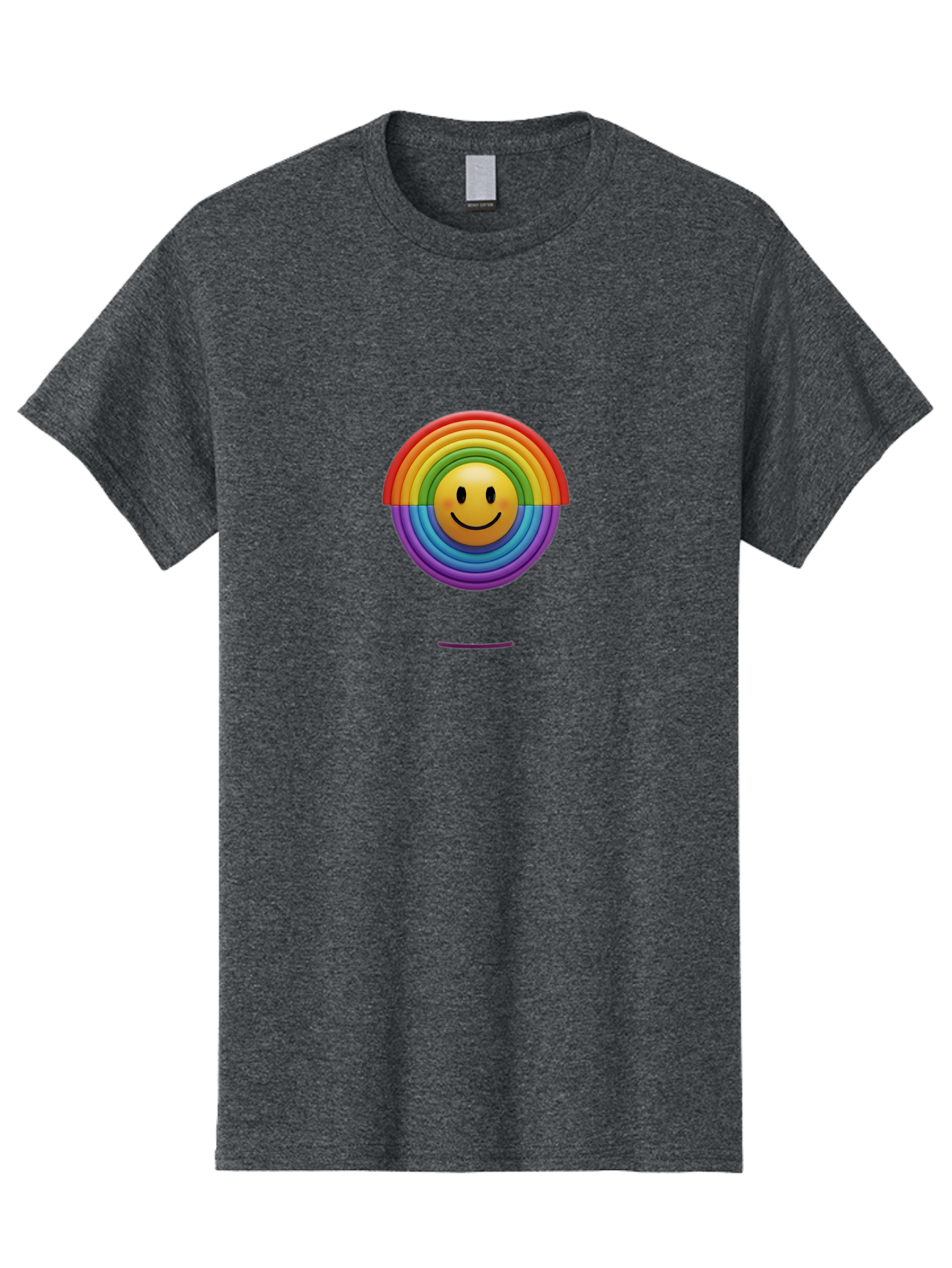 Smiley-Rainbow-1 Men'S Graphic Tee, 100% Cotton, Comfortable Casual Summer Wear, Machine Washable, Vintage Camera, Old Camera, Antique Camera, Black Camera, Classic Photography, Photography Equipment, Nostalgic Device, Film Camera, Camera Art Bai378