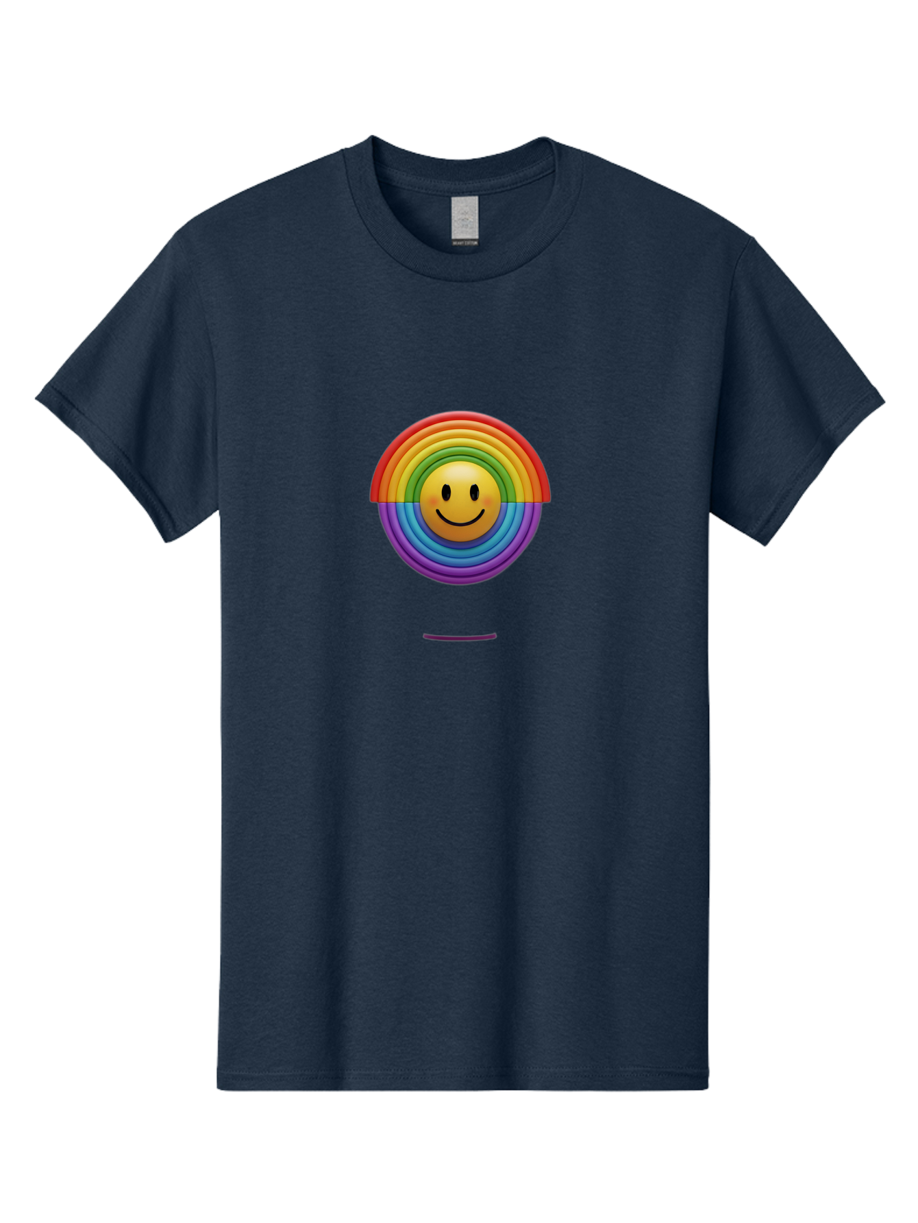 Smiley-Rainbow-1 Men'S Graphic Tee, 100% Cotton, Comfortable Casual Summer Wear, Machine Washable, Vintage Camera, Old Camera, Antique Camera, Black Camera, Classic Photography, Photography Equipment, Nostalgic Device, Film Camera, Camera Art Bai378