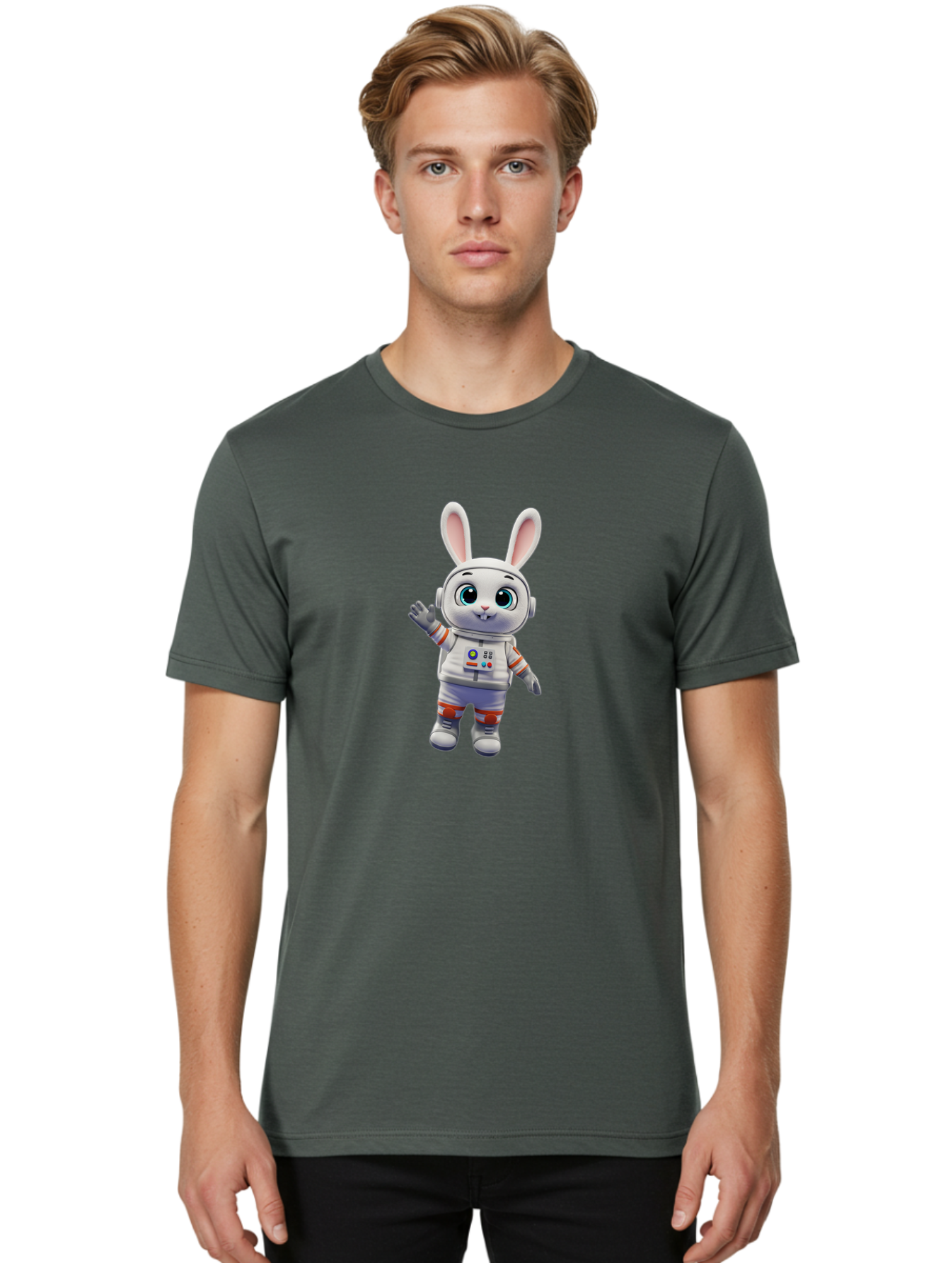 Space-Bunny-10 Men'S Graphic Tee, 100% Cotton, Comfortable Casual Summer Wear, Machine Washable, Vintage Camera, Old Camera, Antique Camera, Black Camera, Classic Photography, Photography Equipment, Nostalgic Device, Film Camera, Camera Art Bai393