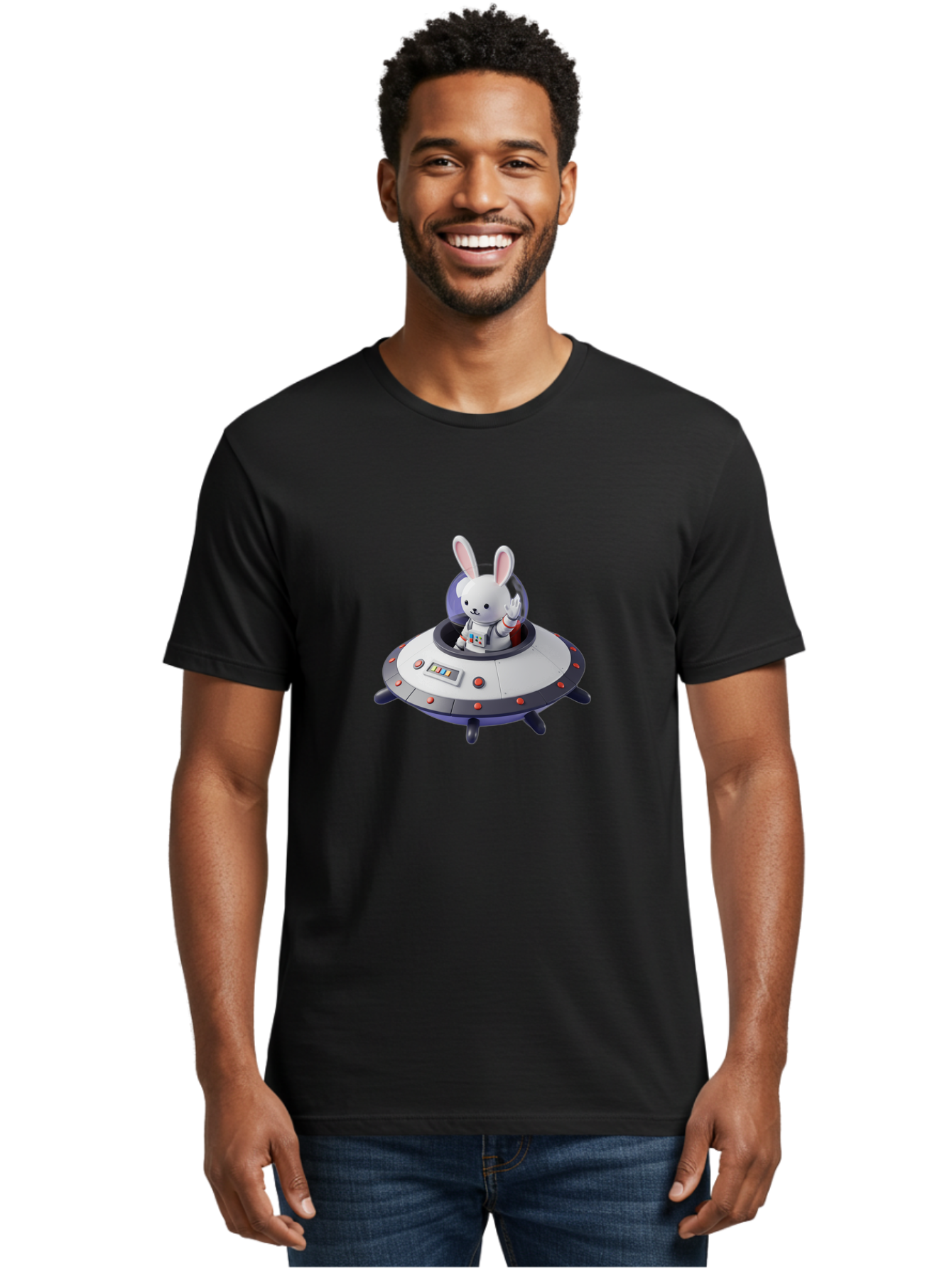 Space-Bunny-9 Men'S Graphic Tee, 100% Cotton, Comfortable Casual Summer Wear, Machine Washable, Vintage Camera, Old Camera, Antique Camera, Black Camera, Classic Photography, Photography Equipment, Nostalgic Device, Film Camera, Camera Art Bai406