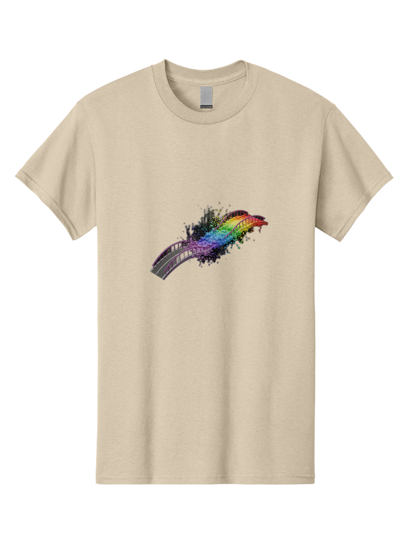 Splatter-Train-Tracks Men'S Graphic Tee, 100% Cotton, Comfortable Casual Summer Wear, Machine Washable, Vintage Camera, Old Camera, Antique Camera, Black Camera, Classic Photography, Photography Equipment, Nostalgic Device, Film Camera, Bai414